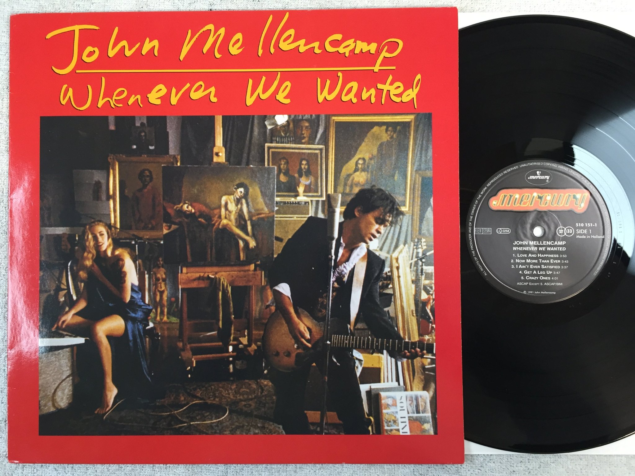 Omslagsbild för skivan JOHN MELLENCAMP Whenever We Wanted LP -91 MERCURY 510151-1
