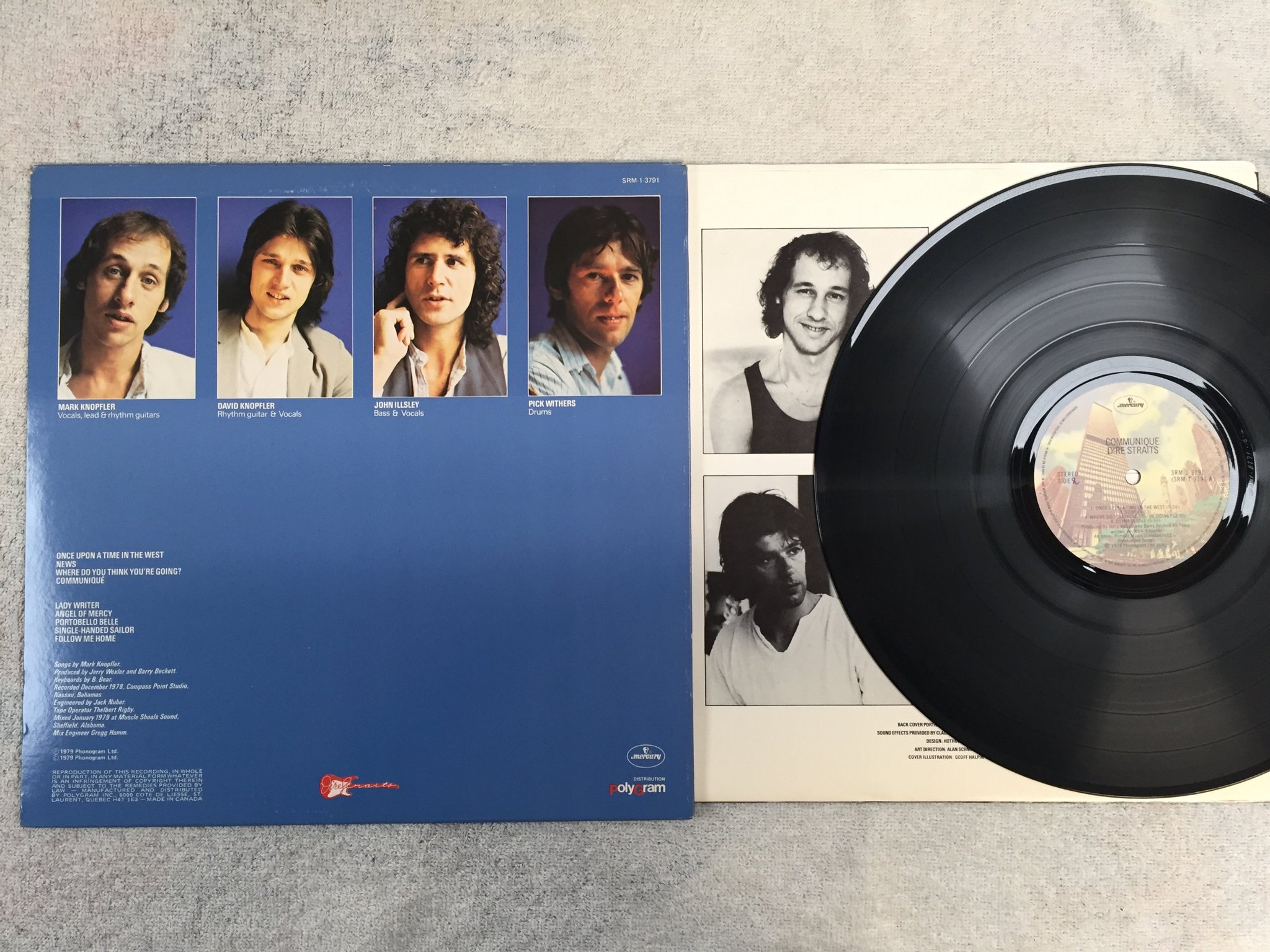 Omslagsbild för skivan DIRE STRAITS communique LP -78 Can MERCURY SRM-1 3791