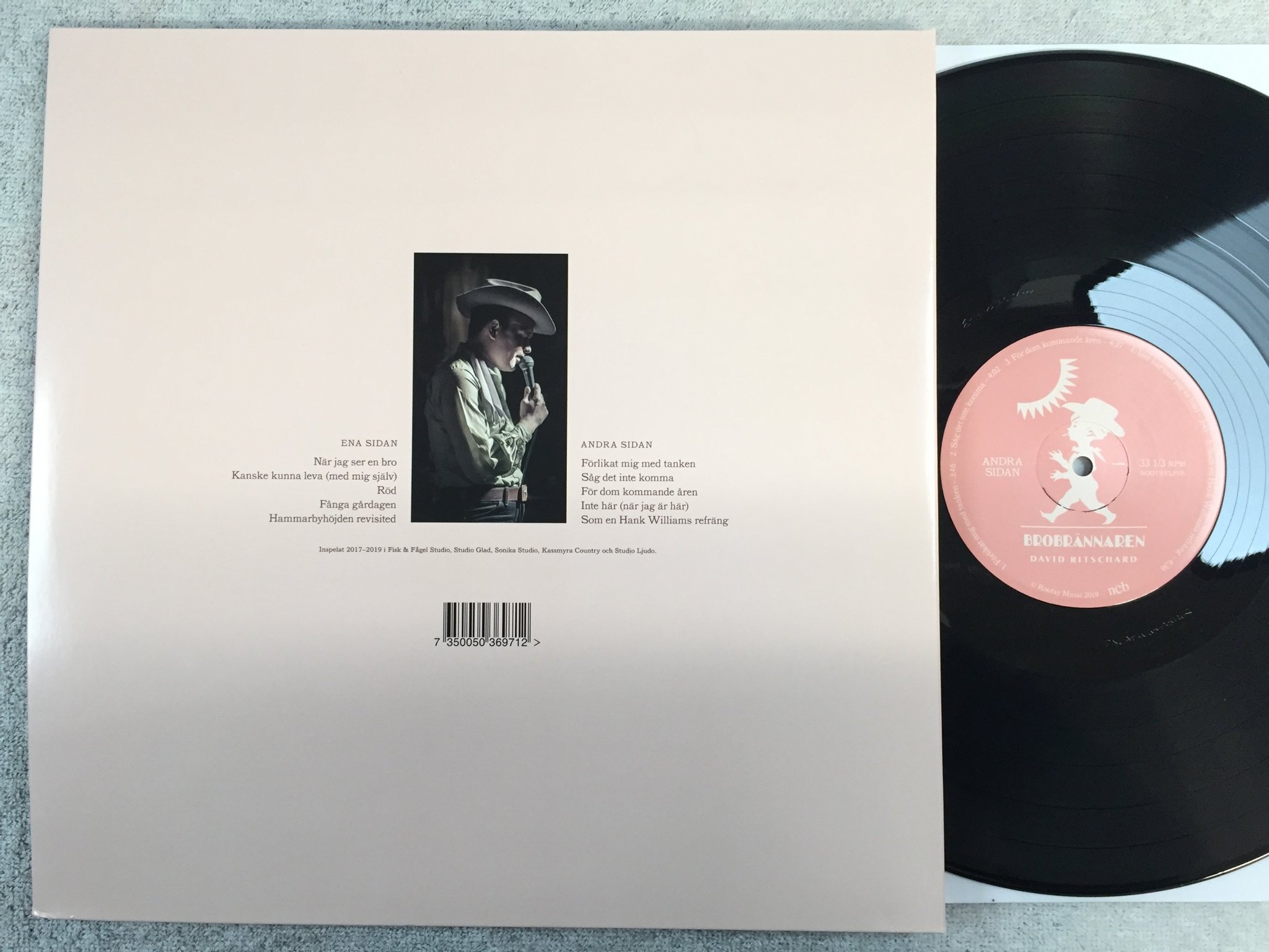 Omslagsbild för skivan DAVID RITSCHARD Brobrännaren LP 2019 SWE rootsy ROOTSYLP171