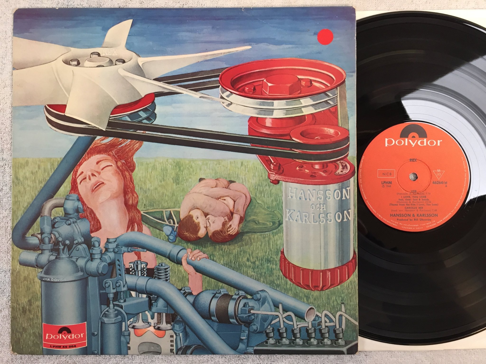 Omslagsbild för skivan HANSSON & KARLSSON "rex" LP -68 Swe POLYDOR LPHM 46264/ST
