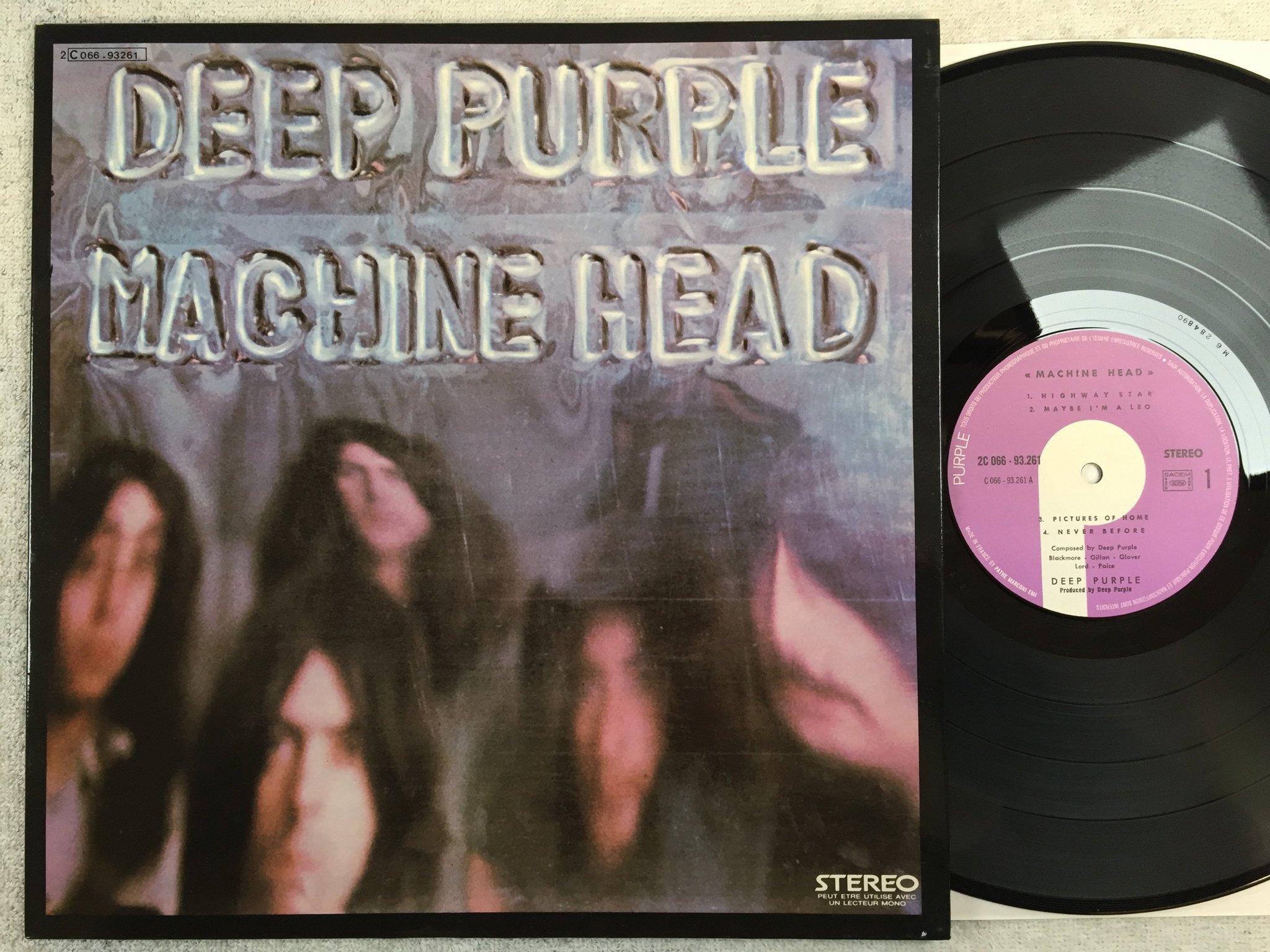Omslagsbild för skivan DEEP PURPLE machine head LP Fra PURPLE 2C 066-93261