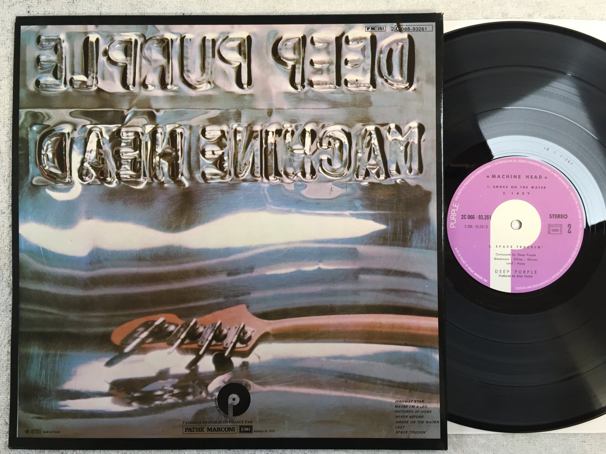 Omslagsbild för skivan DEEP PURPLE machine head LP Fra PURPLE 2C 066-93261