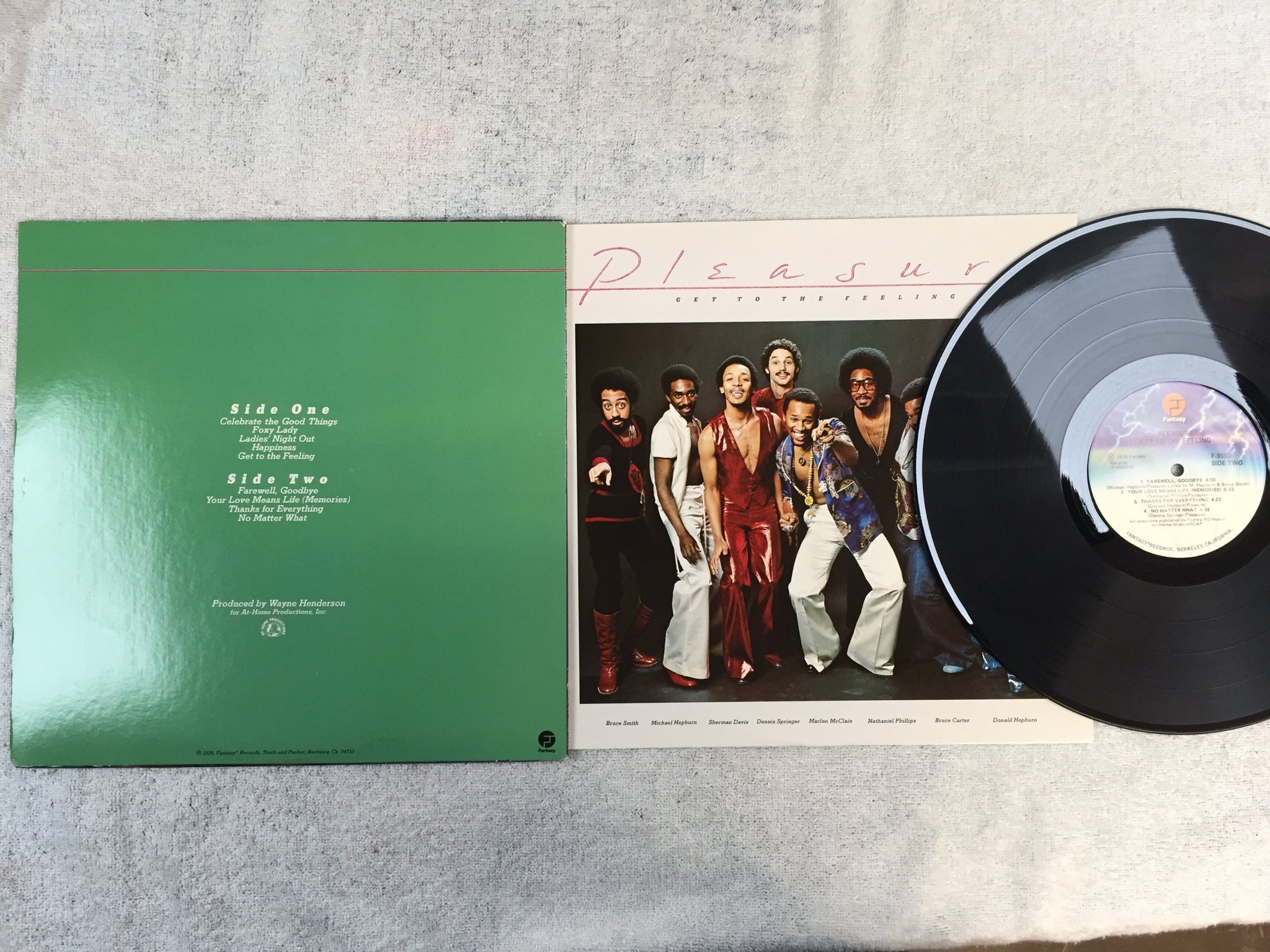 Omslagsbild för skivan PLEASURE get to the feeling LP -78 US FANTASY F-9550