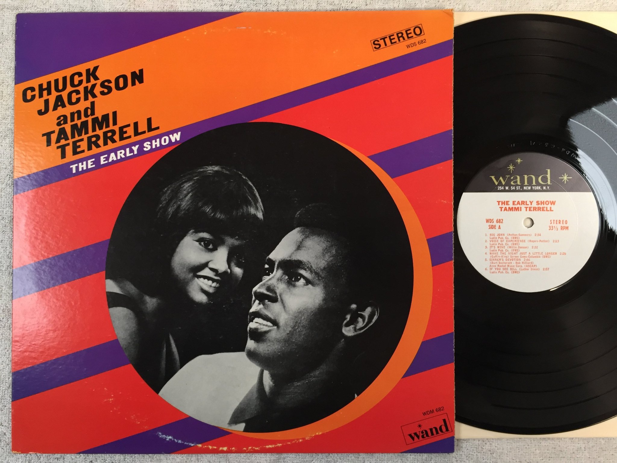 Omslagsbild för skivan CHUCK JACKSON & TAMMI TERRELL the early show LP -67 US WAND WDS 682