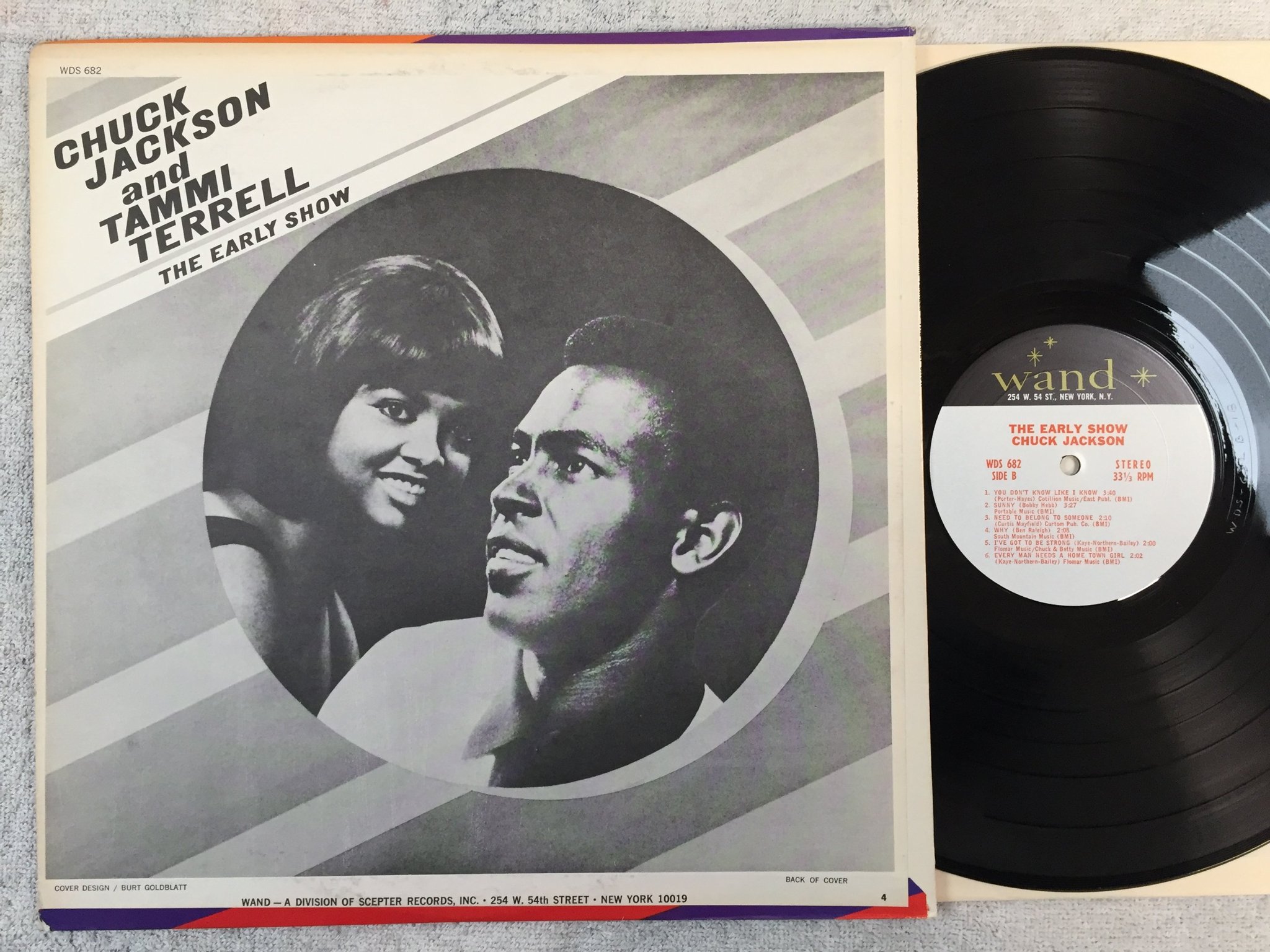Omslagsbild för skivan CHUCK JACKSON & TAMMI TERRELL the early show LP -67 US WAND WDS 682