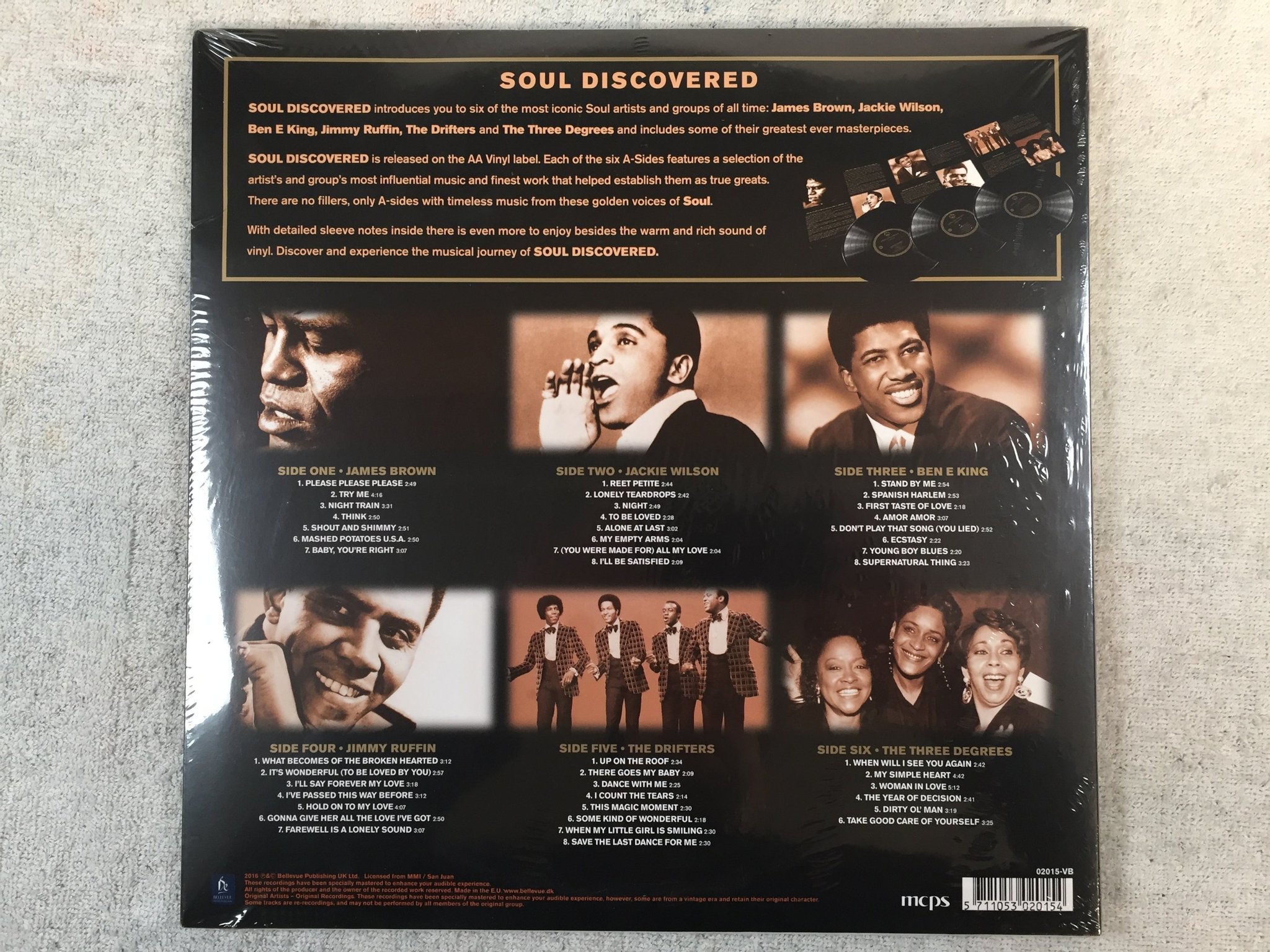 Omslagsbild för skivan V/A Soul Discovered 3xLP 2016 AA VINYL 02015-VB Still sealed