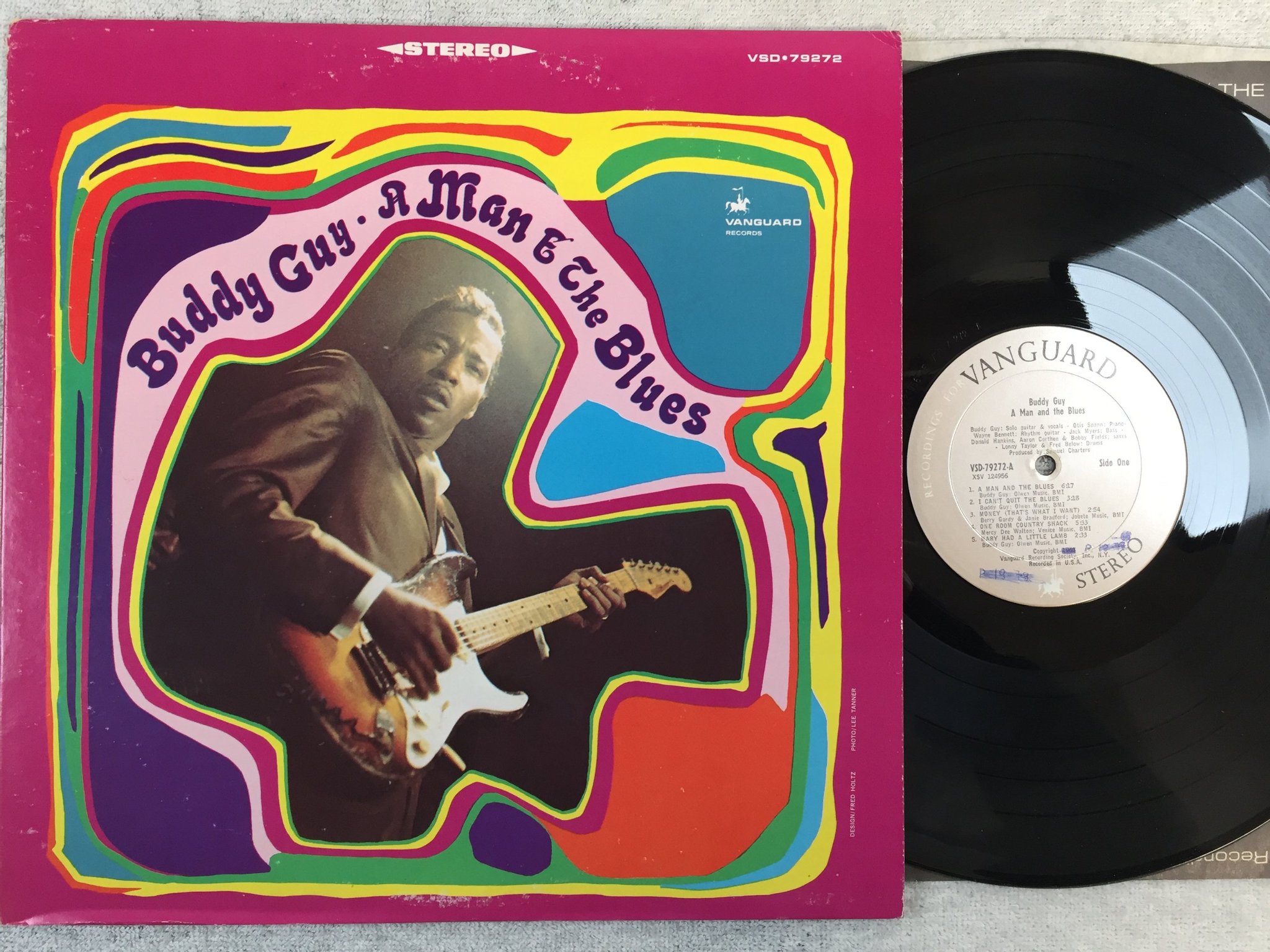 Omslagsbild för skivan BUDDY GUY a man and the blues LP US VANGUARD VSD-79272
