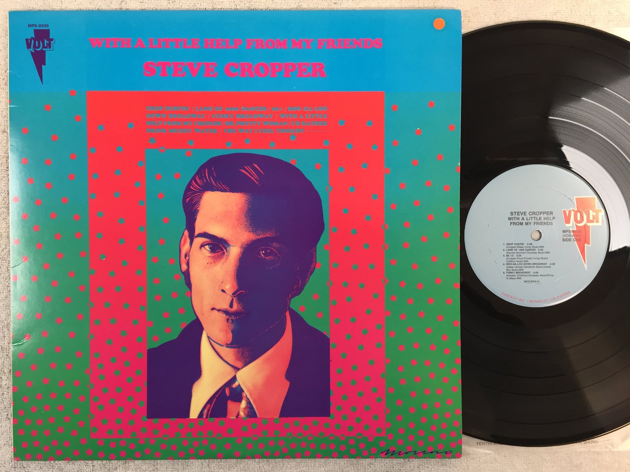 Omslagsbild för skivan STEVE CROPPER with a little help of my friends LP re US FANTASY/VOLT MPS-8555
