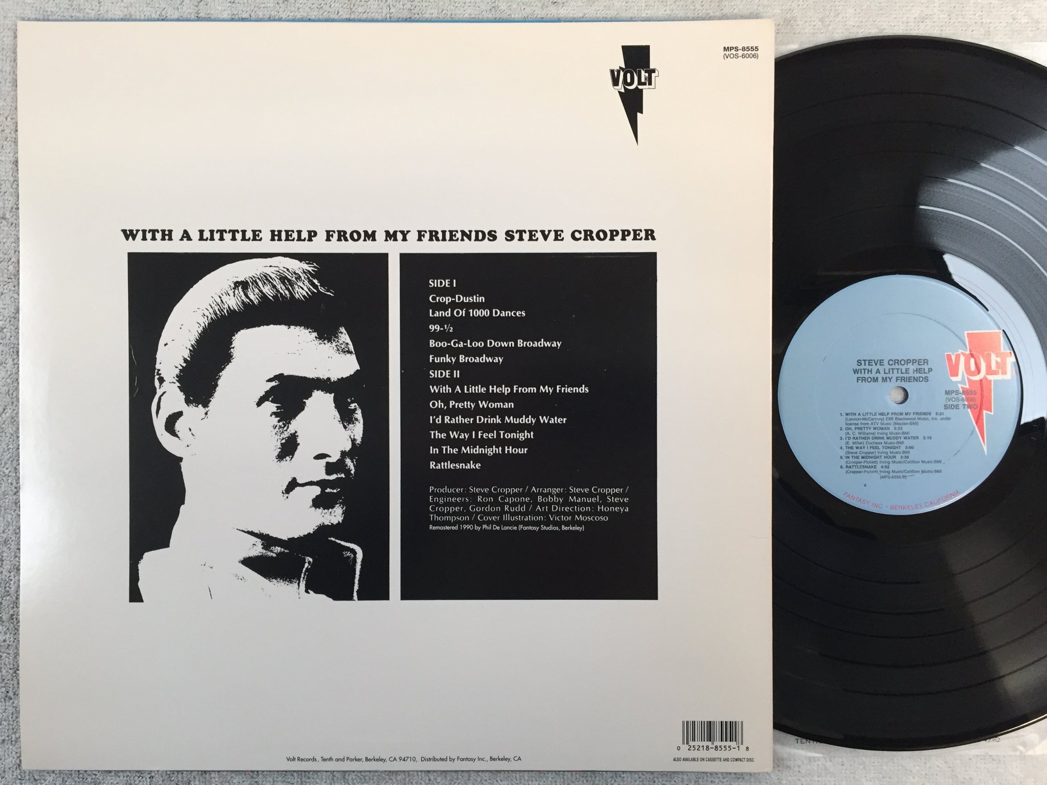Omslagsbild för skivan STEVE CROPPER with a little help of my friends LP re US FANTASY/VOLT MPS-8555