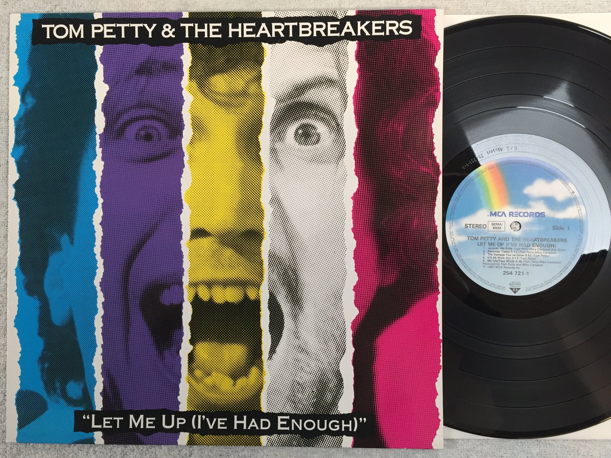Omslagsbild för skivan Tom Petty & THE HEARTBREAKERS let me up LP -87 Ger MCA 254 721-1