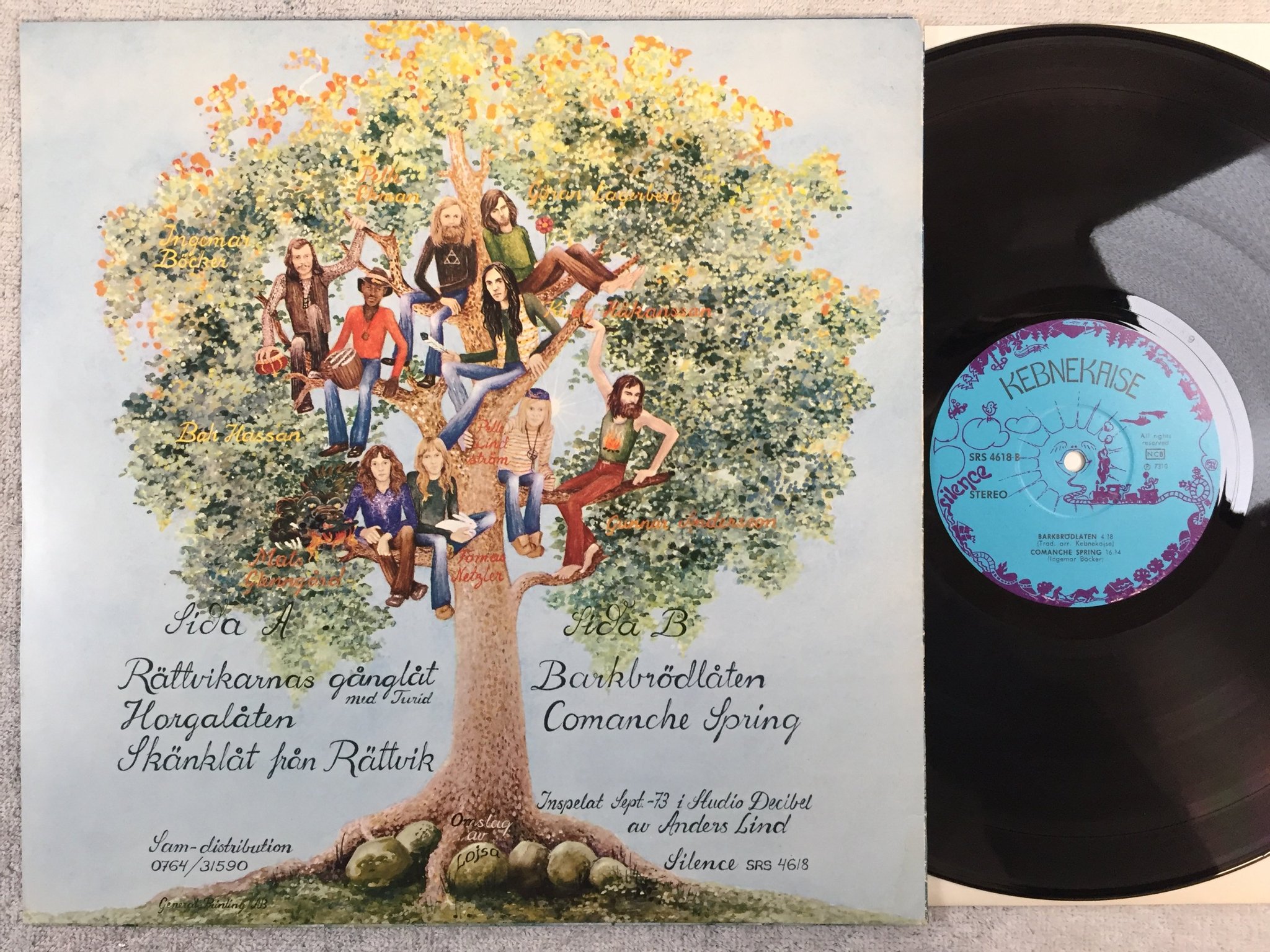 Omslagsbild för skivan KEBNEKAISE s/t LP -73 SILENCE SRS 4618