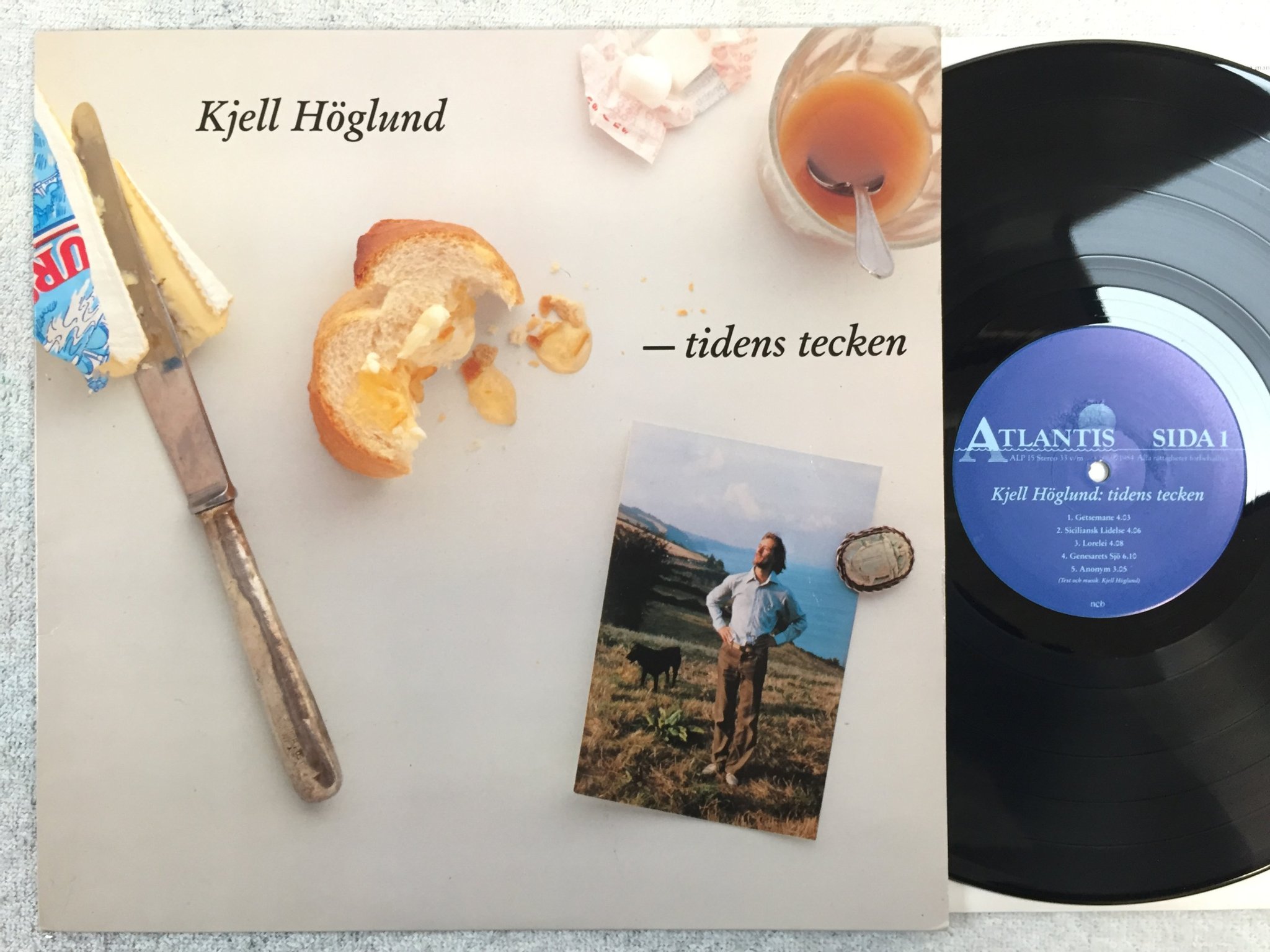 Omslagsbild för skivan KJELL HÖGLUND tidens tecken LP -84 Swe ATLANTIS ALP 15