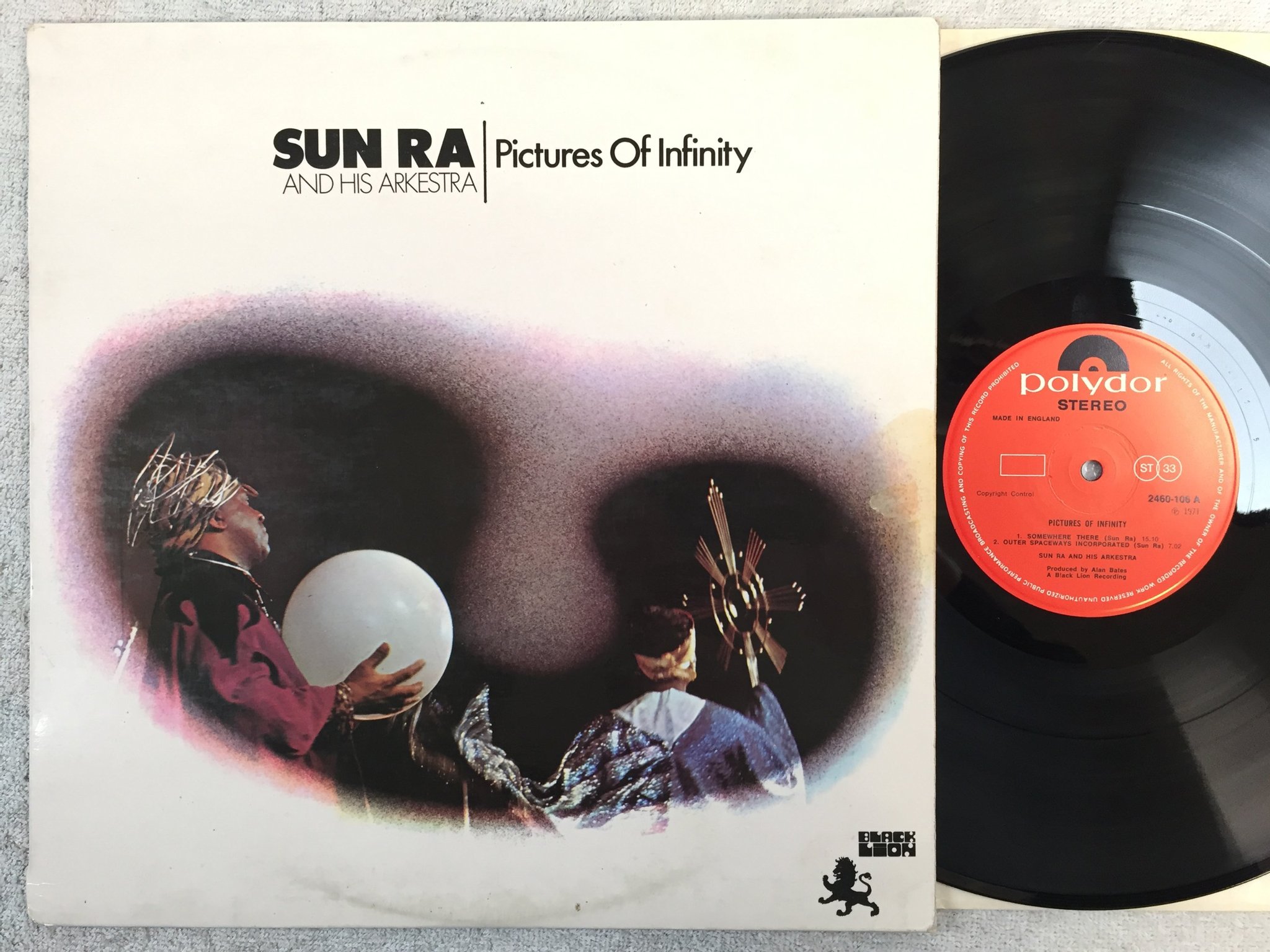 Omslagsbild för skivan SUN RA AND HIS ARKESTRA pictures of infinity LP -71 UK POLYDOR 2460-106