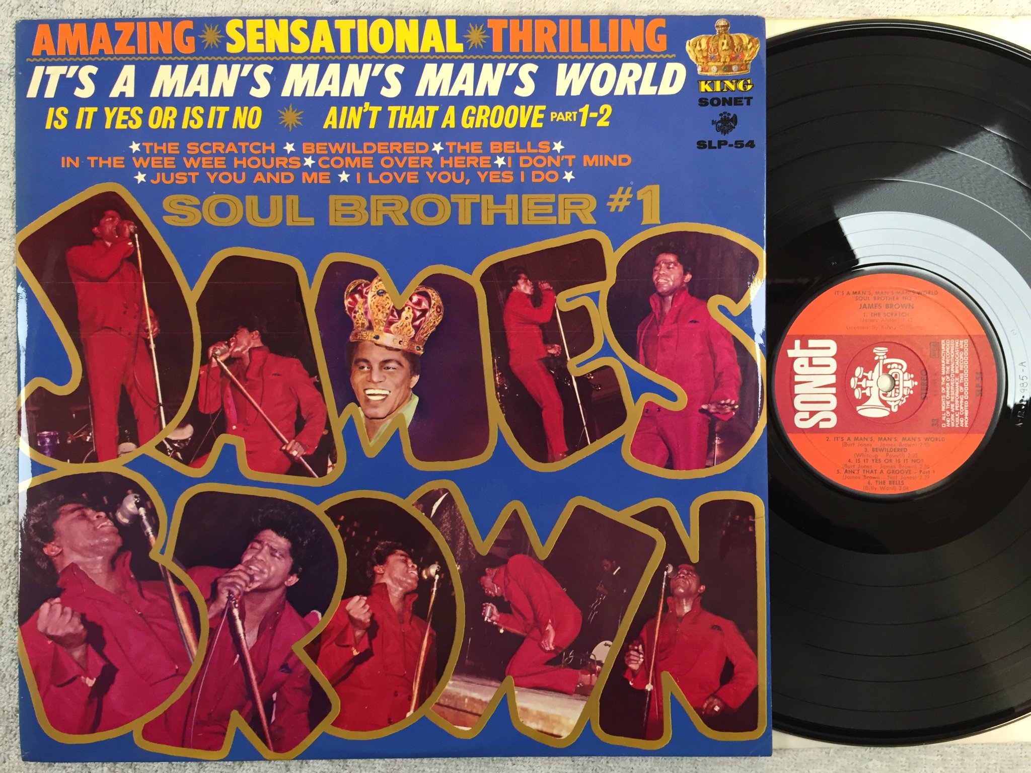 Omslagsbild för skivan JAMES BROWN It's A Man's Man's Man's World LP -66 Swe SONET SLP-54