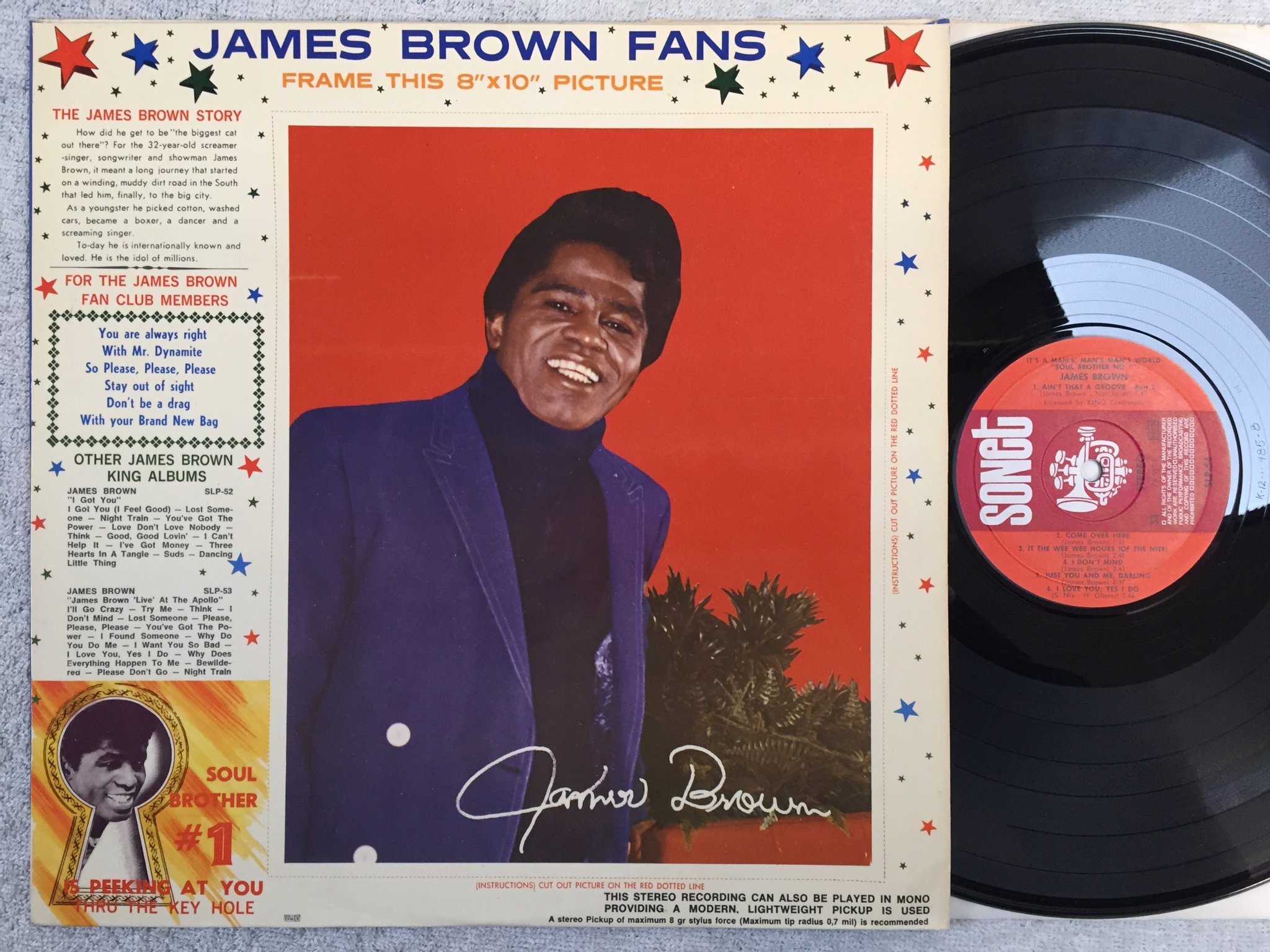 Omslagsbild för skivan JAMES BROWN It's A Man's Man's Man's World LP -66 Swe SONET SLP-54