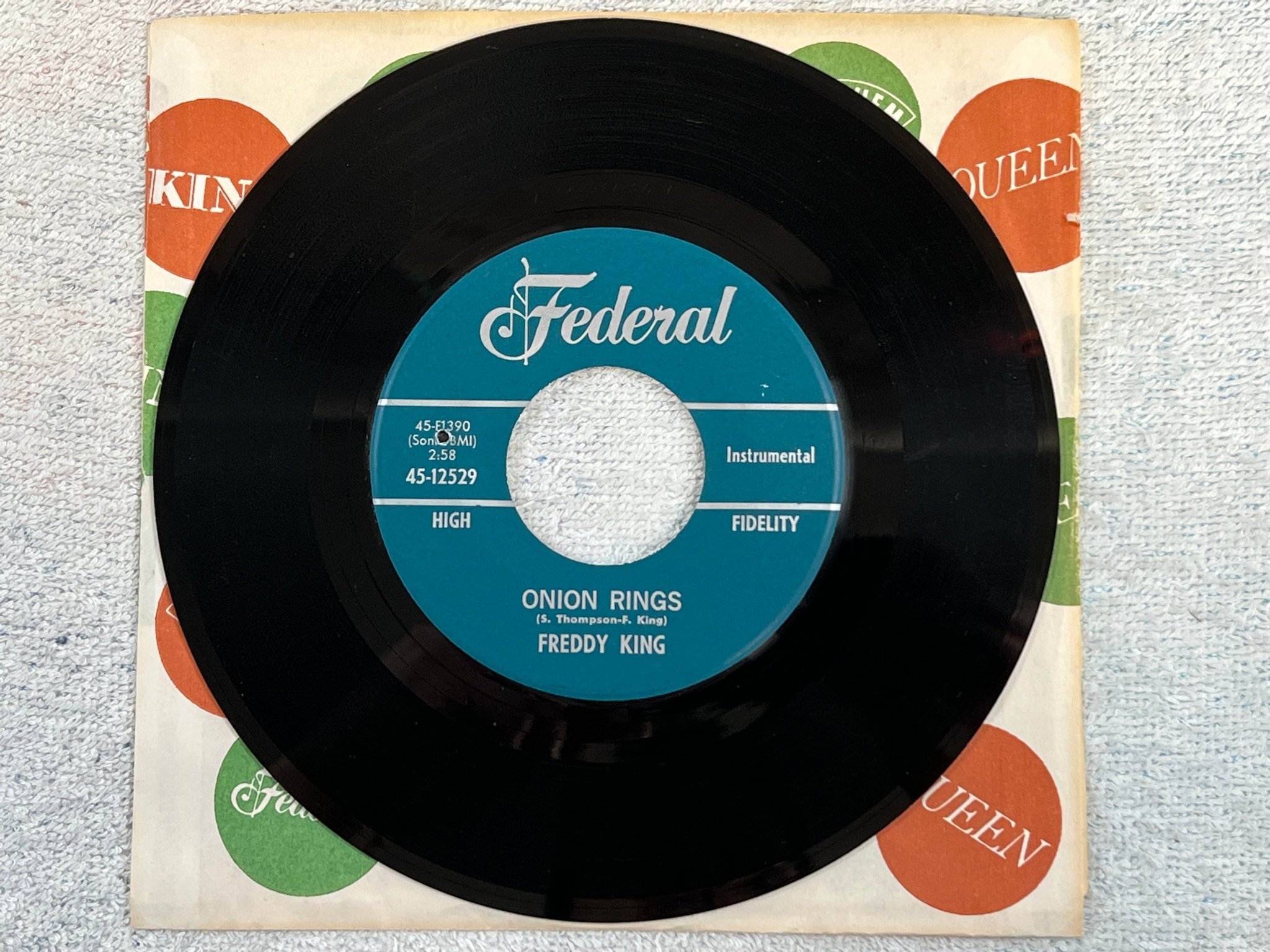 Omslagsbild för skivan FREDDY KING Now I've Got A Woman 7”single -64 US FEDERAL 45-12529