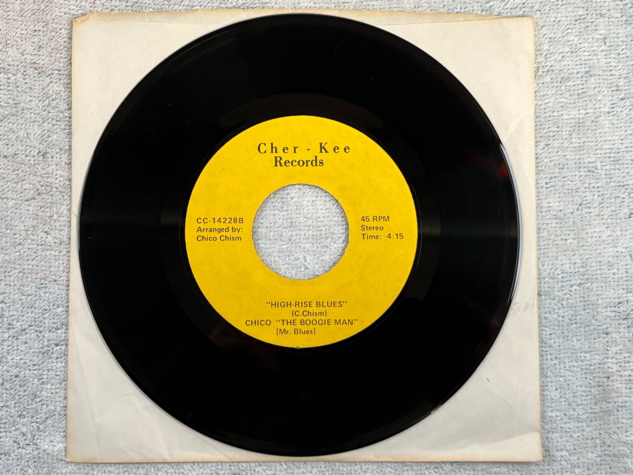 Omslagsbild för skivan CHICO THE BOOGIE MAN  coo-fanny-coo 7”single -78 US CHER KHEE CC-14228 