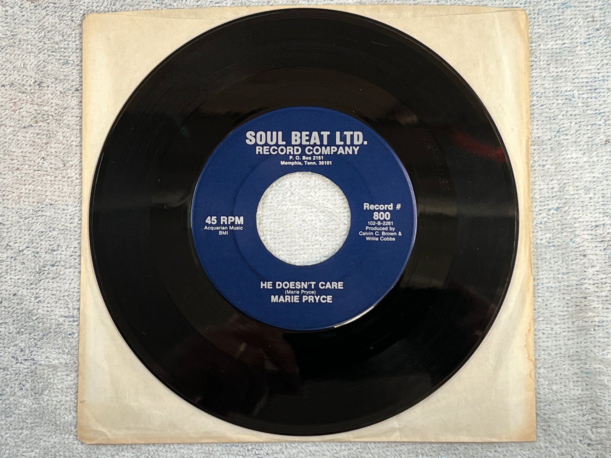 Omslagsbild för skivan MARIE PRYCE I Met The Man From Cummins Prison 7”single -70 US soul beat ltd 800