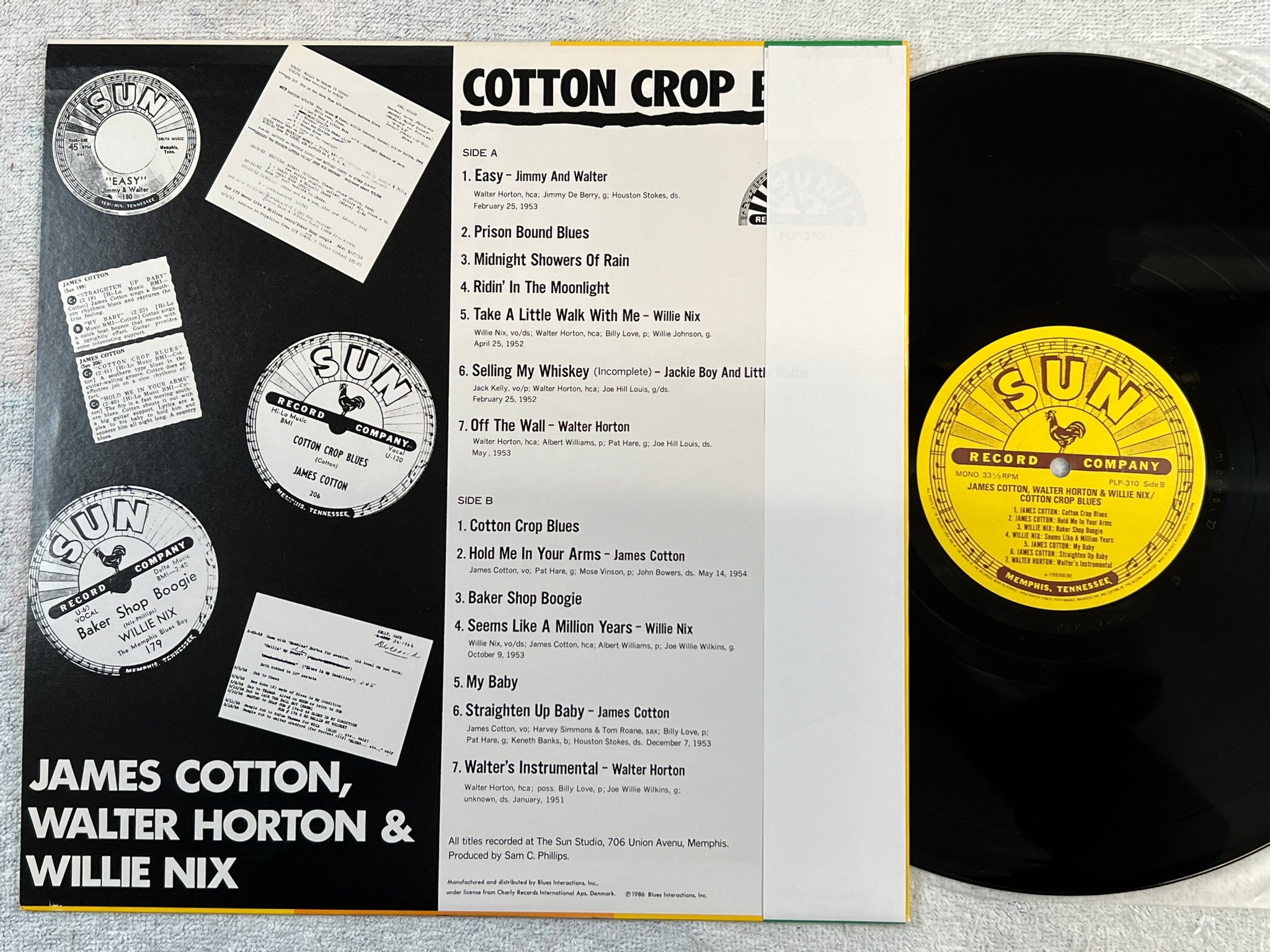 Omslagsbild för skivan V/A Cotton Crop Blues LP -86 Japan P-VINE Special PLP-310 