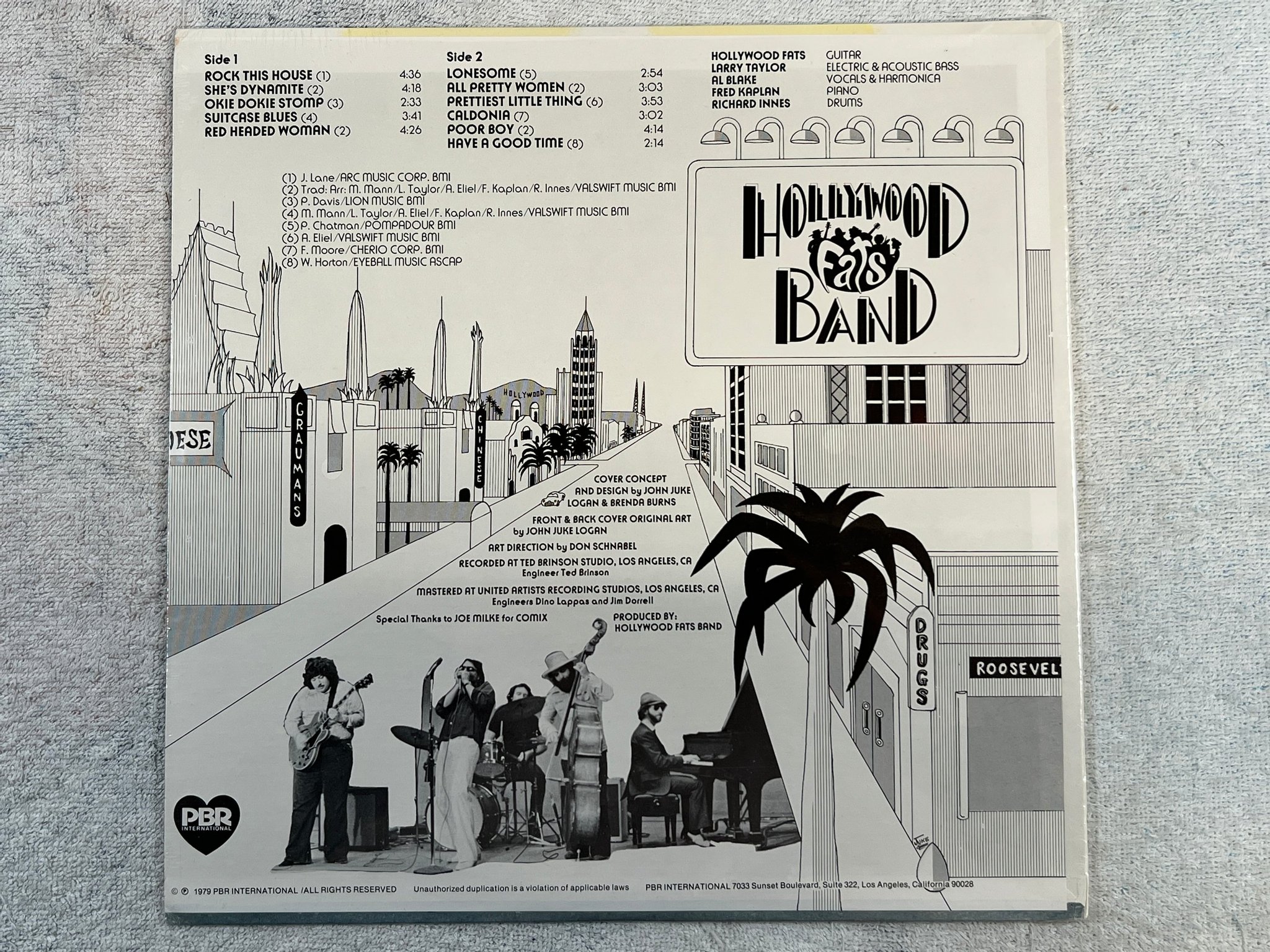 Omslagsbild för skivan HOLLYWOOD FATS BAND s/t LP -79 US PBR INT PBR 7008 Still Sealed