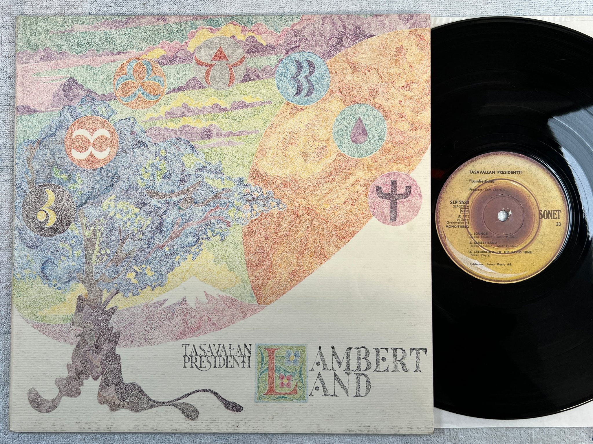 Omslagsbild för skivan TASAVALLAN PRESIDENTTI lambertland LP -72 ncb SONET SLP-2533 