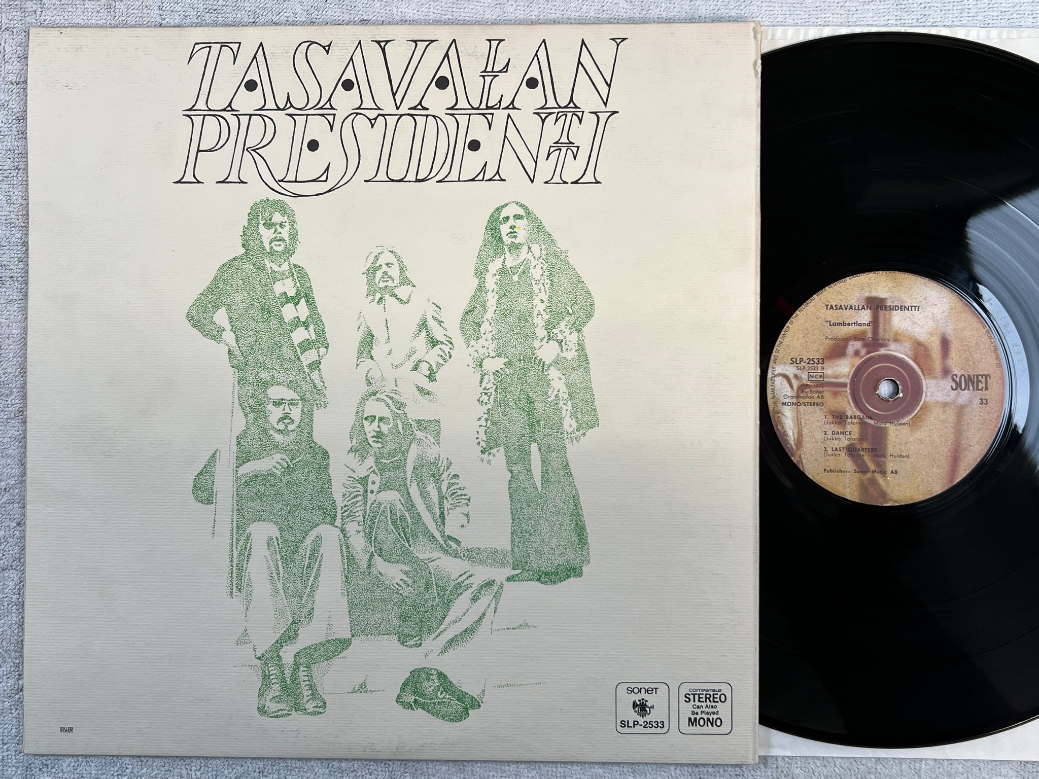 Omslagsbild för skivan TASAVALLAN PRESIDENTTI lambertland LP -72 ncb SONET SLP-2533 