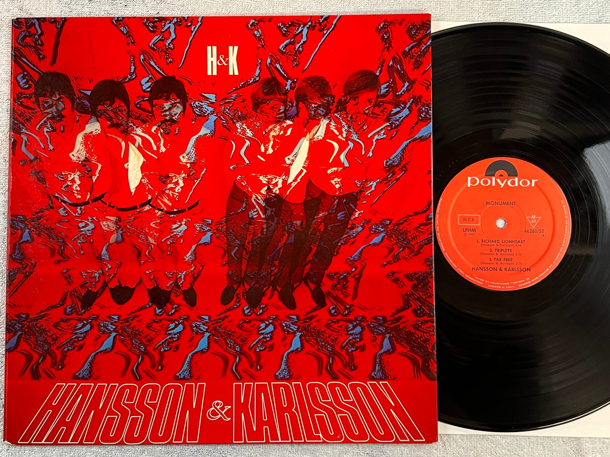 Omslagsbild för skivan HANSSON & KARLSSON monument LP -67 POLYDOR LPHM 46260 ST 
