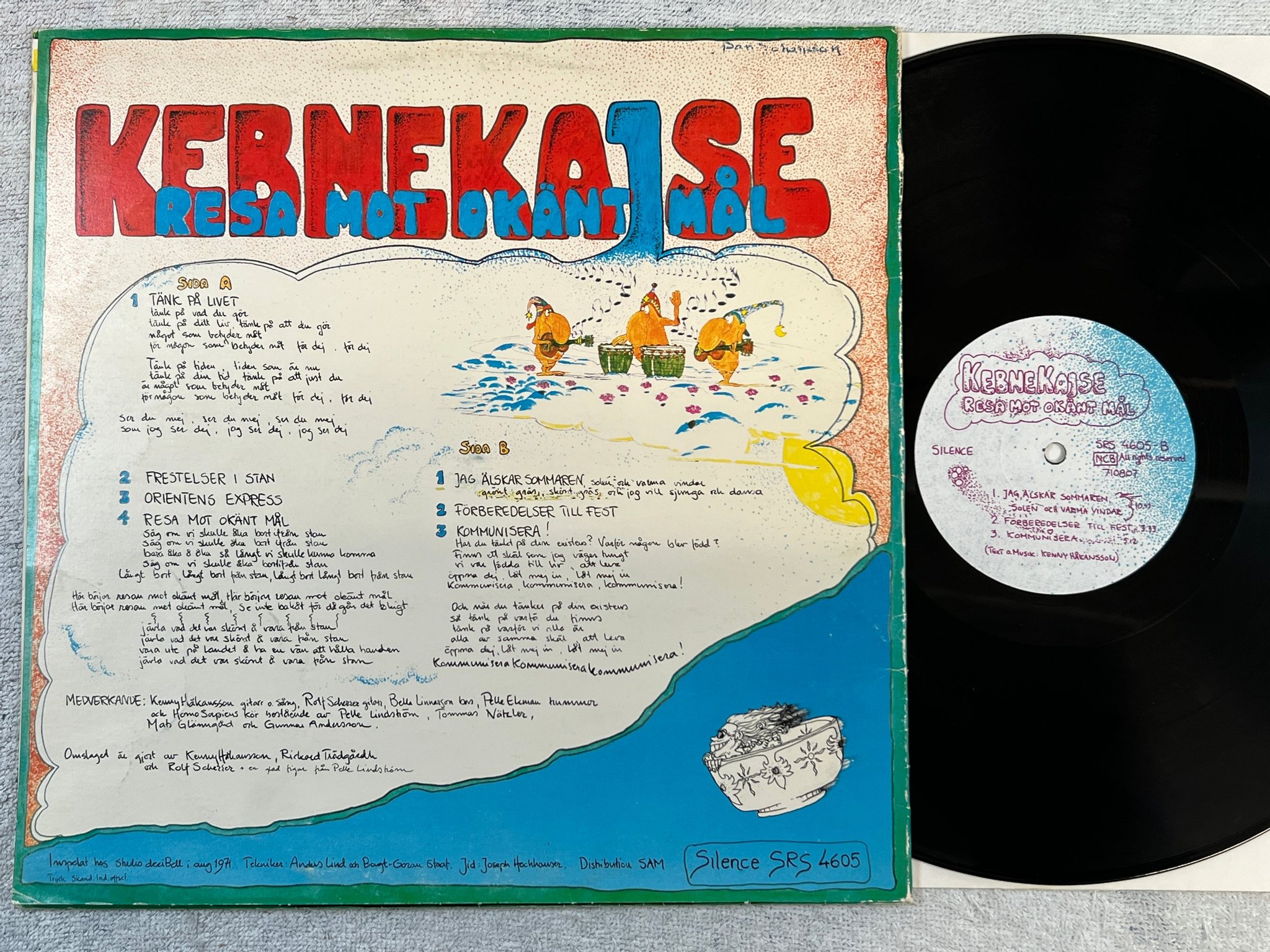 Omslagsbild för skivan KEBNEKAJSE resa mot okänt mål LP -71 Swe SILENCE SRS 4605