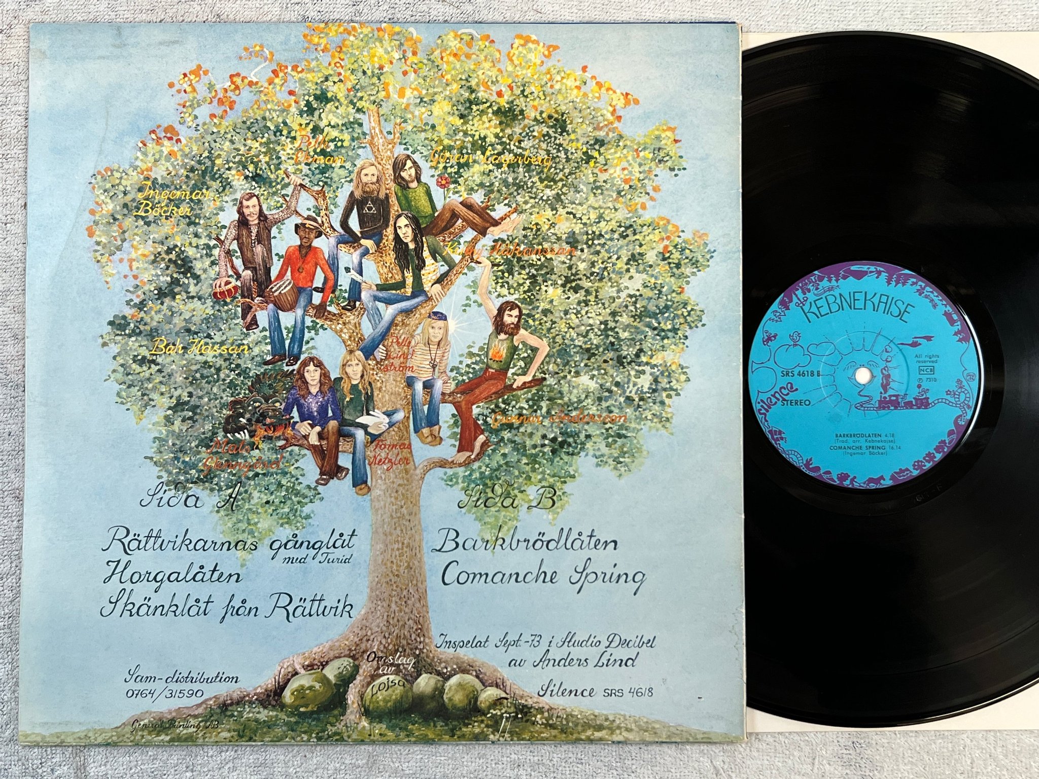 Omslagsbild för skivan KEBNEKAISE s/t LP -73 Swe SILENCE SRS 4618