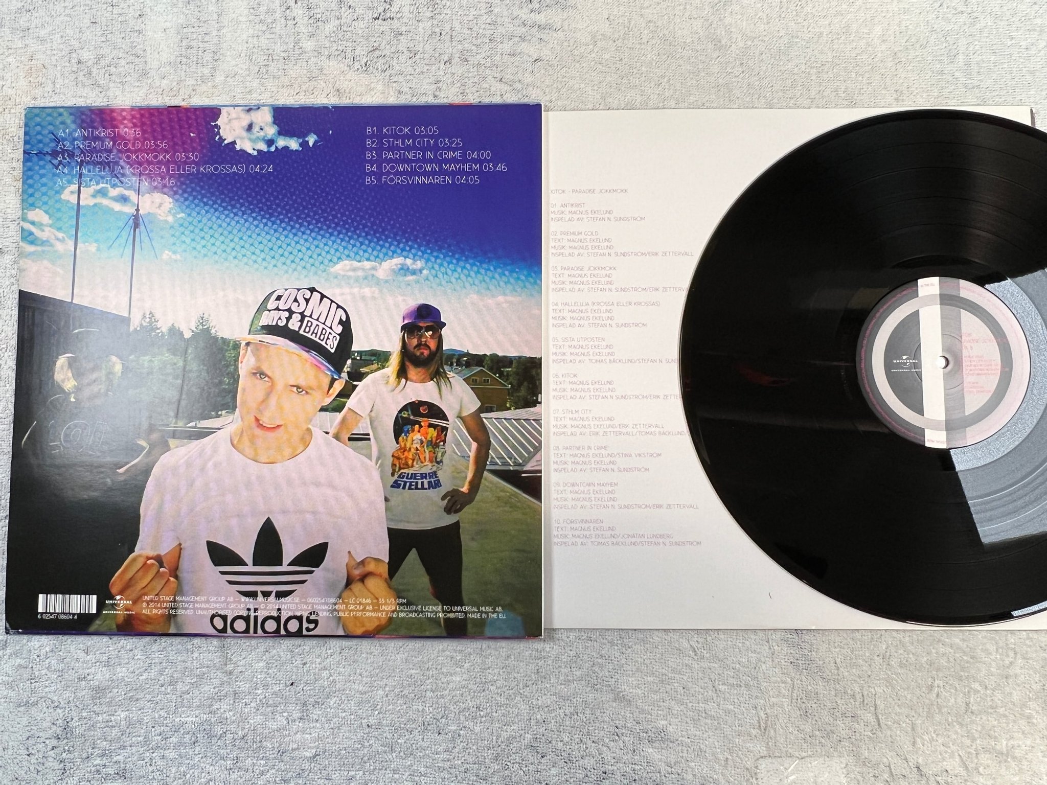 Omslagsbild för skivan KITOK Paradise Jokkmokk LP 2014 UNIVERSAL MUSIC 0602547-08604 