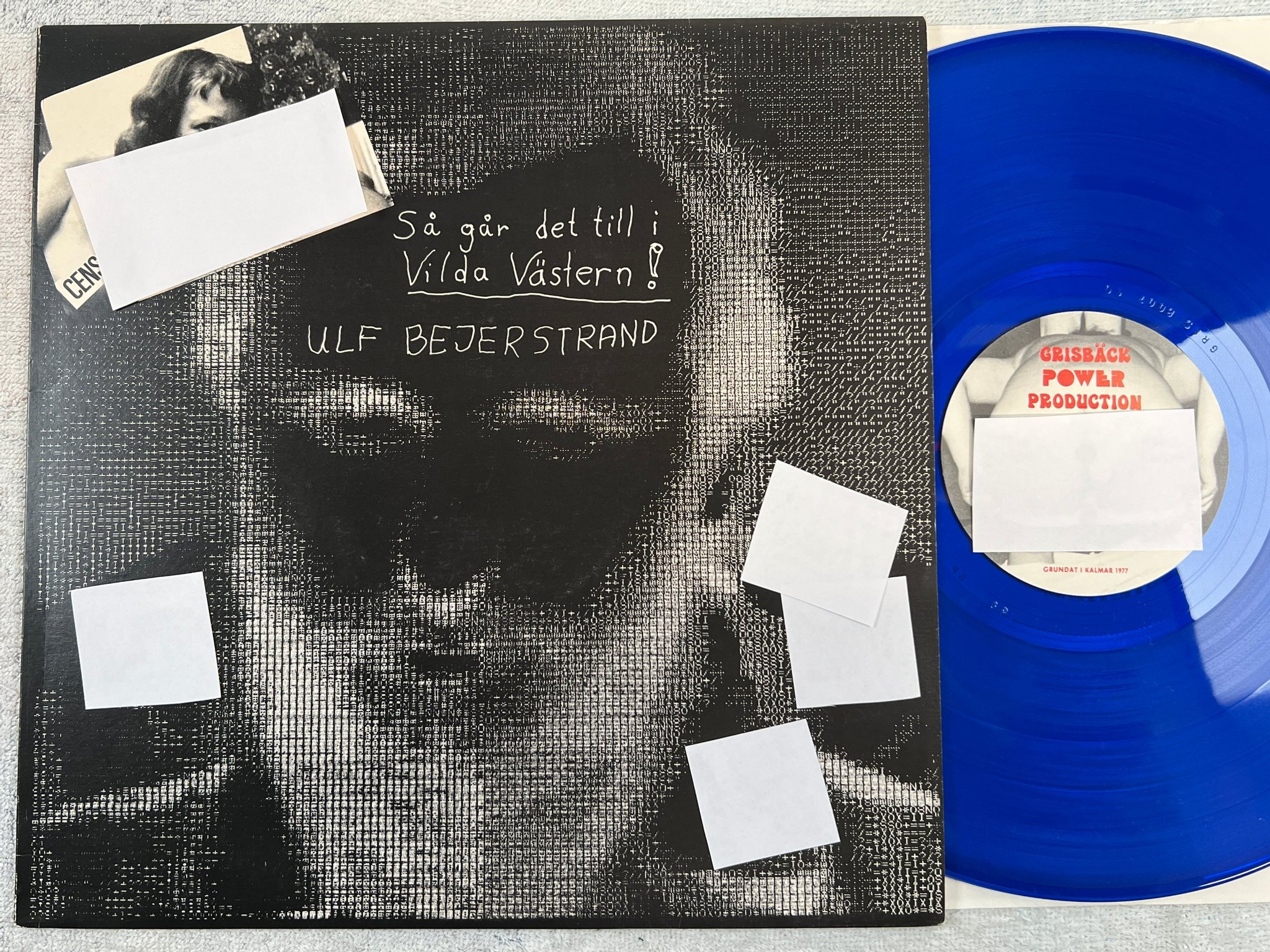 Omslagsbild för skivan ULF BEJERSTRAND Så Går Det Till I Vilda Västern LP  Swe GRISBÄCK GRIS 8007 blue