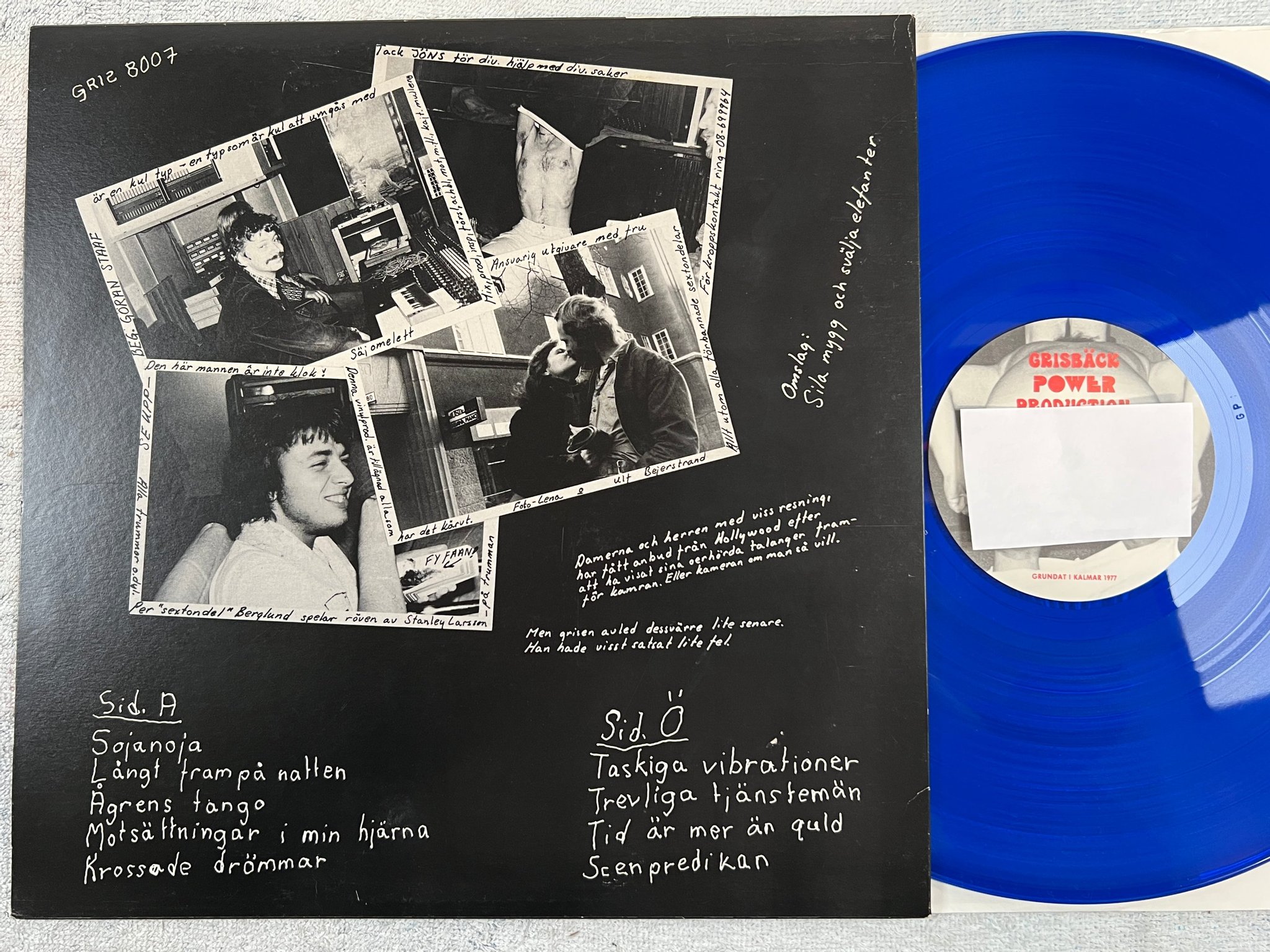 Omslagsbild för skivan ULF BEJERSTRAND Så Går Det Till I Vilda Västern LP  Swe GRISBÄCK GRIS 8007 blue