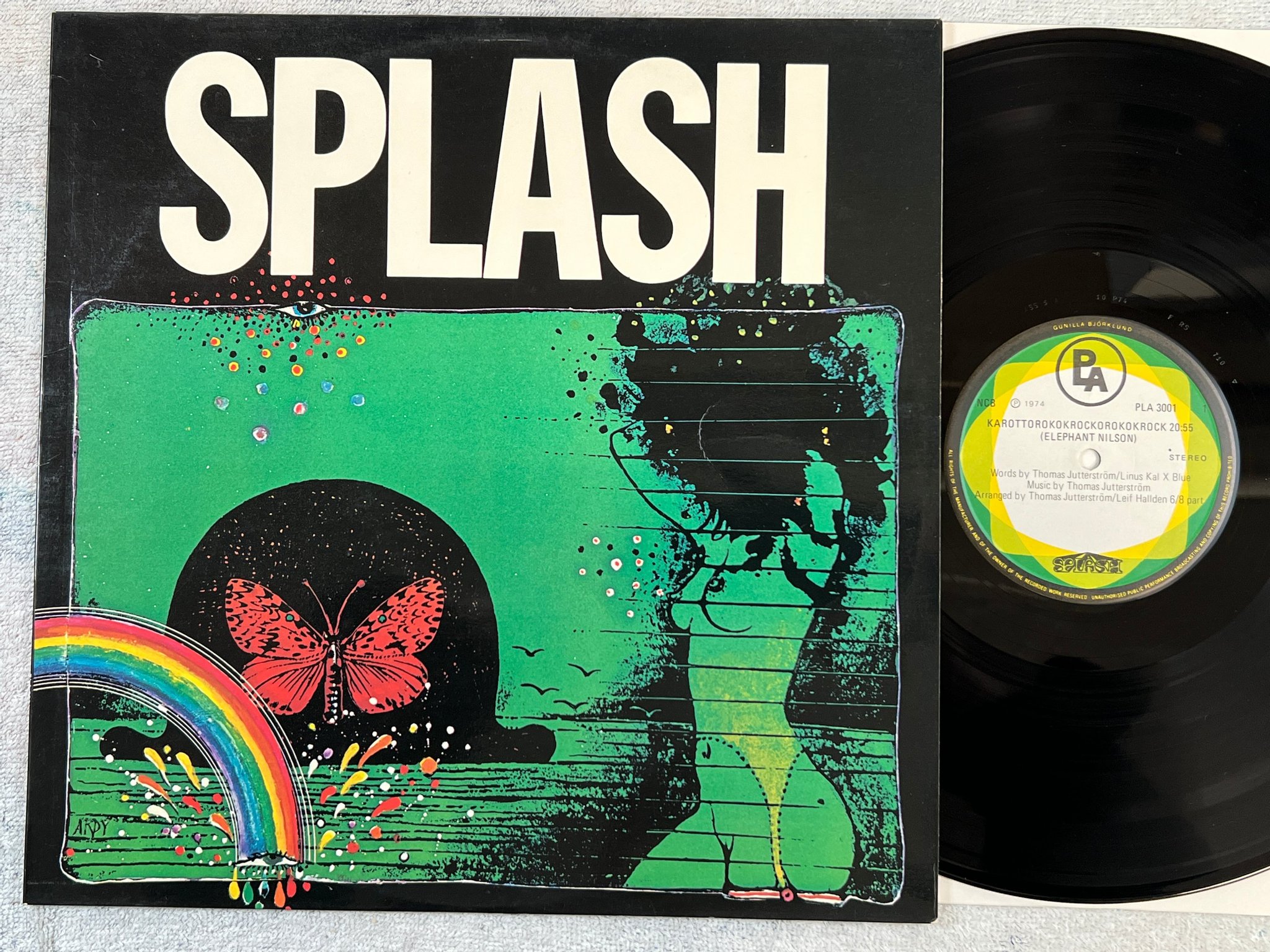Omslagsbild för skivan SPLASH s/t LP -74 PLA 3001 jazz-prog-rock ARDY STRÜWER ARTWORK yeah!