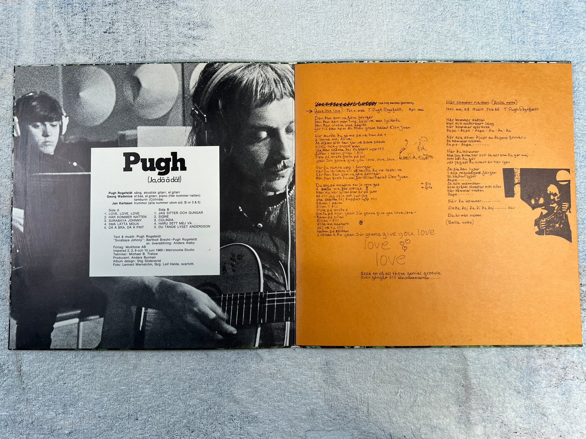 Omslagsbild för skivan PUGH ROGEFELDT ja dä ä dä LP -69 Swe METRONOME MLP 15336