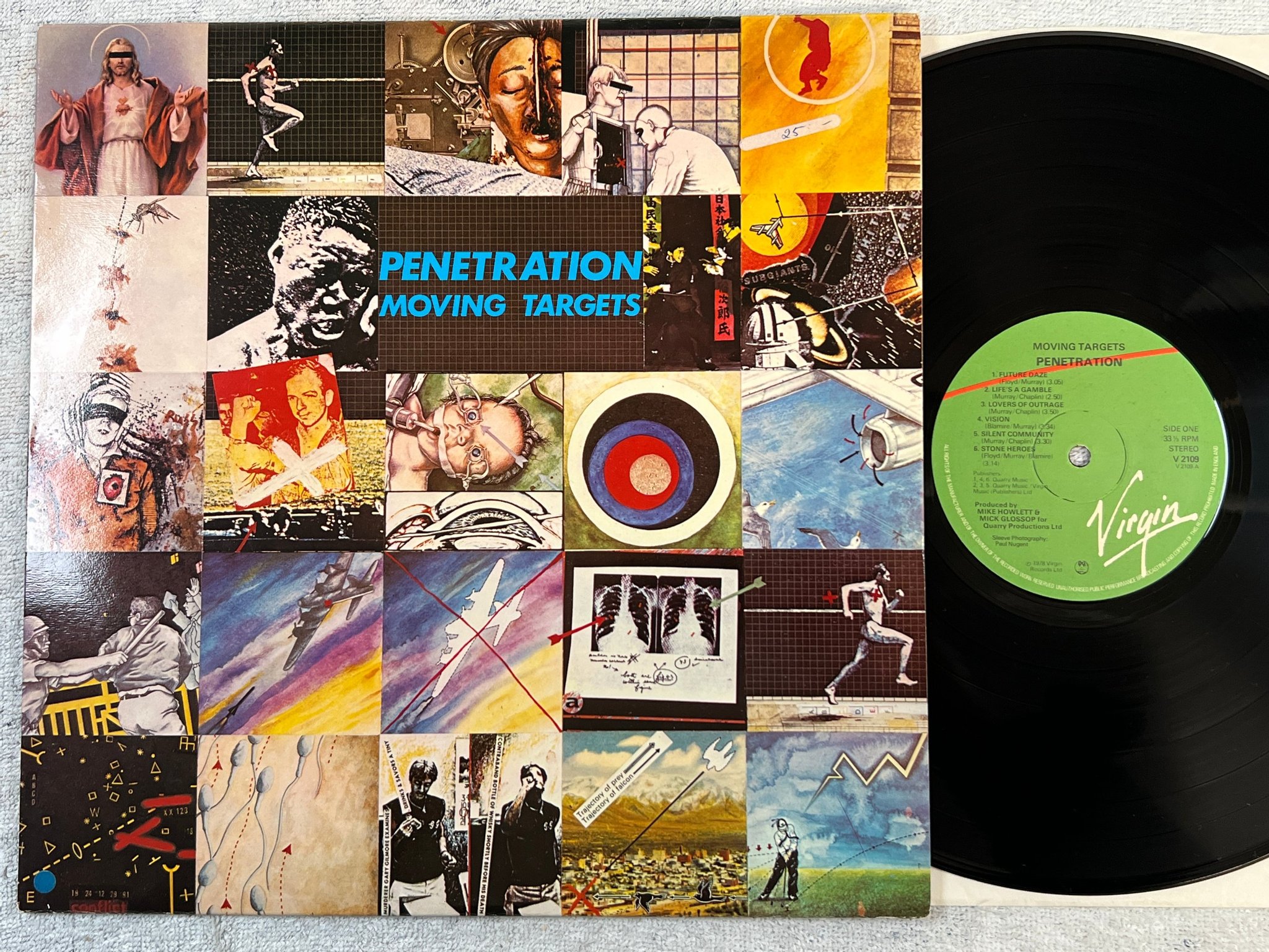 Omslagsbild för skivan PENETRATION Moving Targets LP UK VIRGIN V2109 new wave