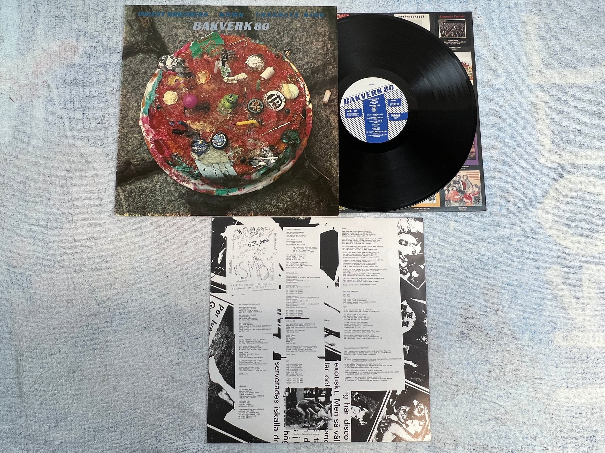 Omslagsbild för skivan V/A bakverk 80 LP -79 MNW 98P Bl.a. Travolta Kids Incest Brothers 