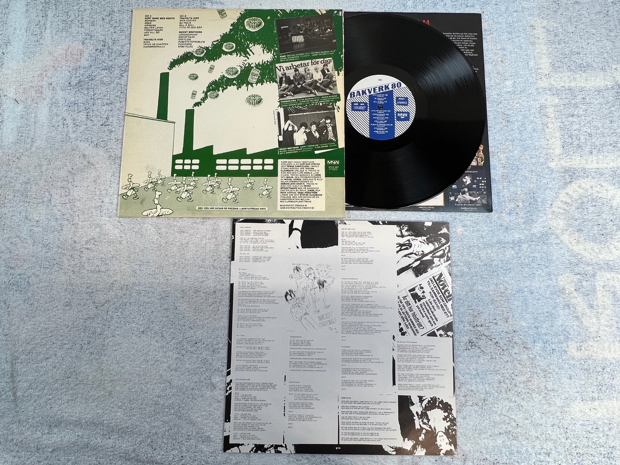 Omslagsbild för skivan V/A bakverk 80 LP -79 MNW 98P Bl.a. Travolta Kids Incest Brothers 