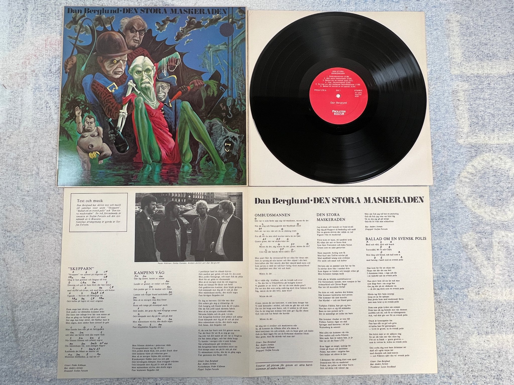 Omslagsbild för skivan DAN BERGLUND den stora maskeraden LP -79 Swe PROLP 279