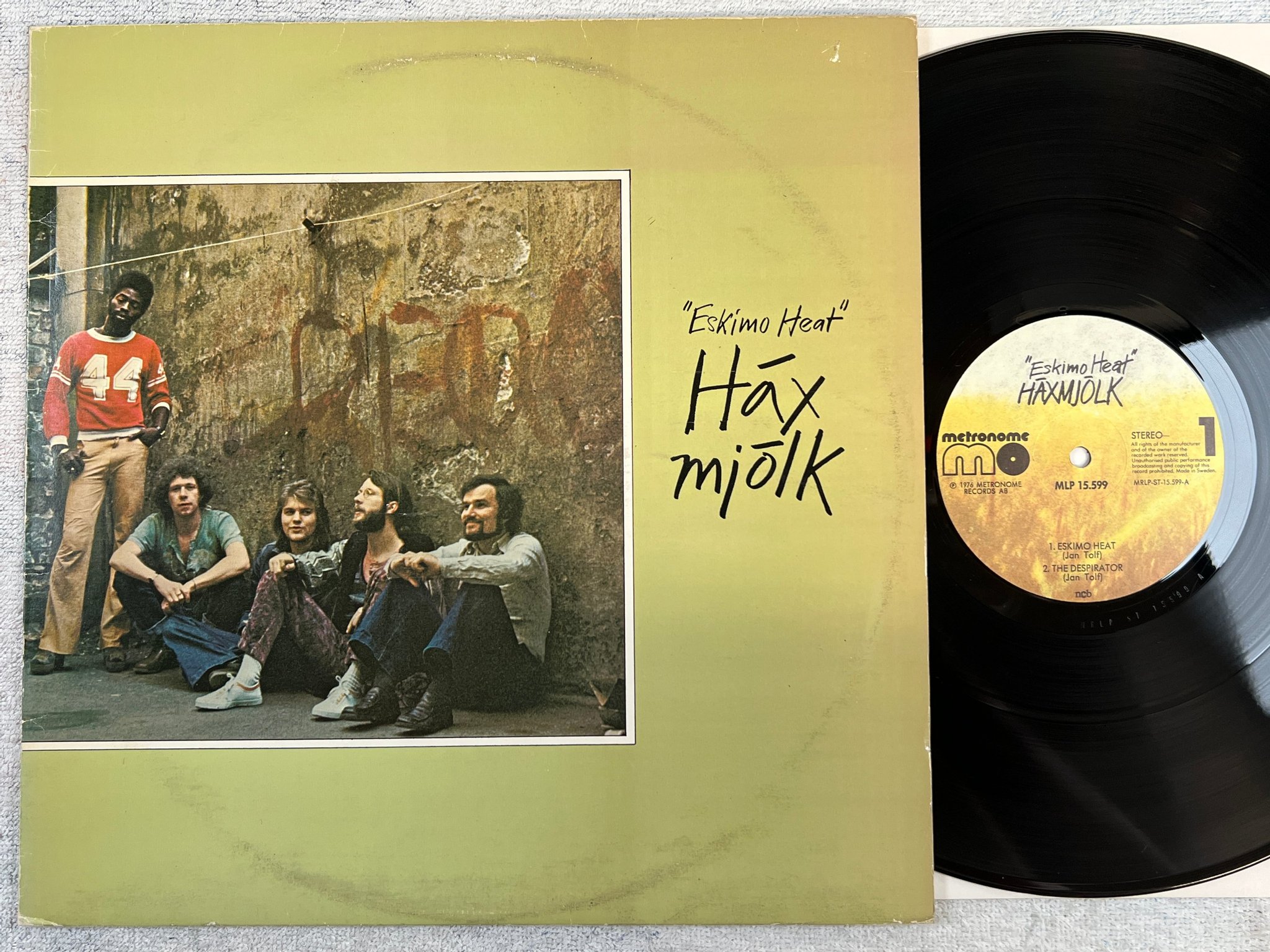 Omslagsbild för skivan HÄXMJÖLK eskimo heat LP -76 Swe METRONOME MLP 15599 funky jazz