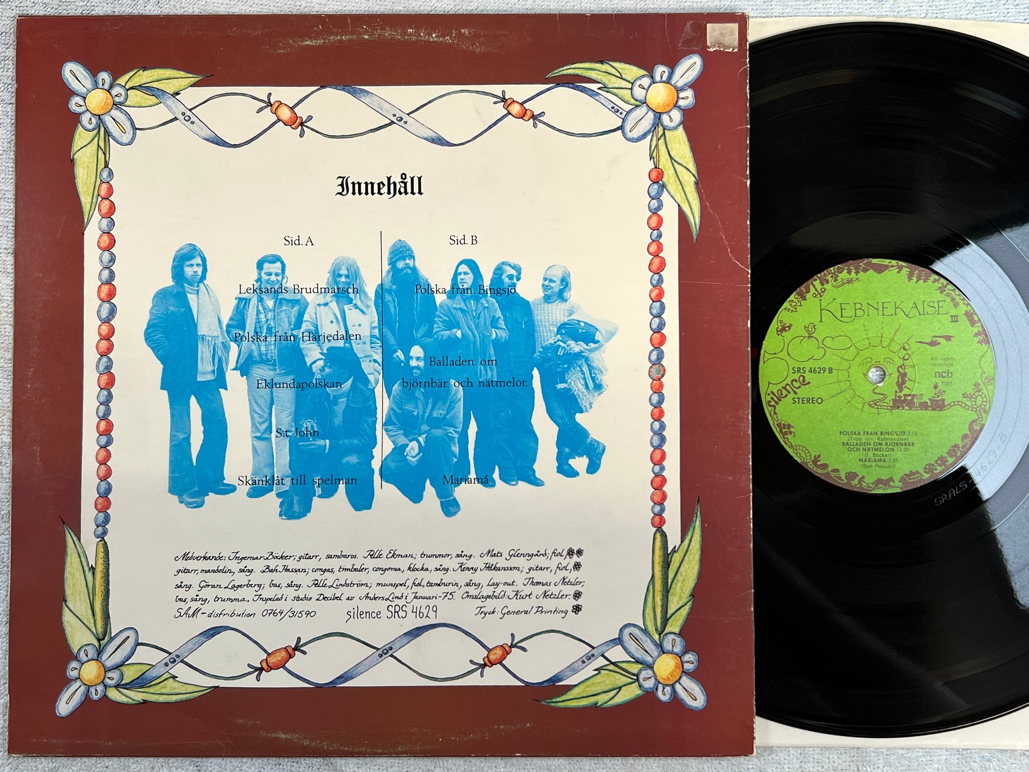 Omslagsbild för skivan KEBNEKAISE III LP -75 SILENCE SRS 4629