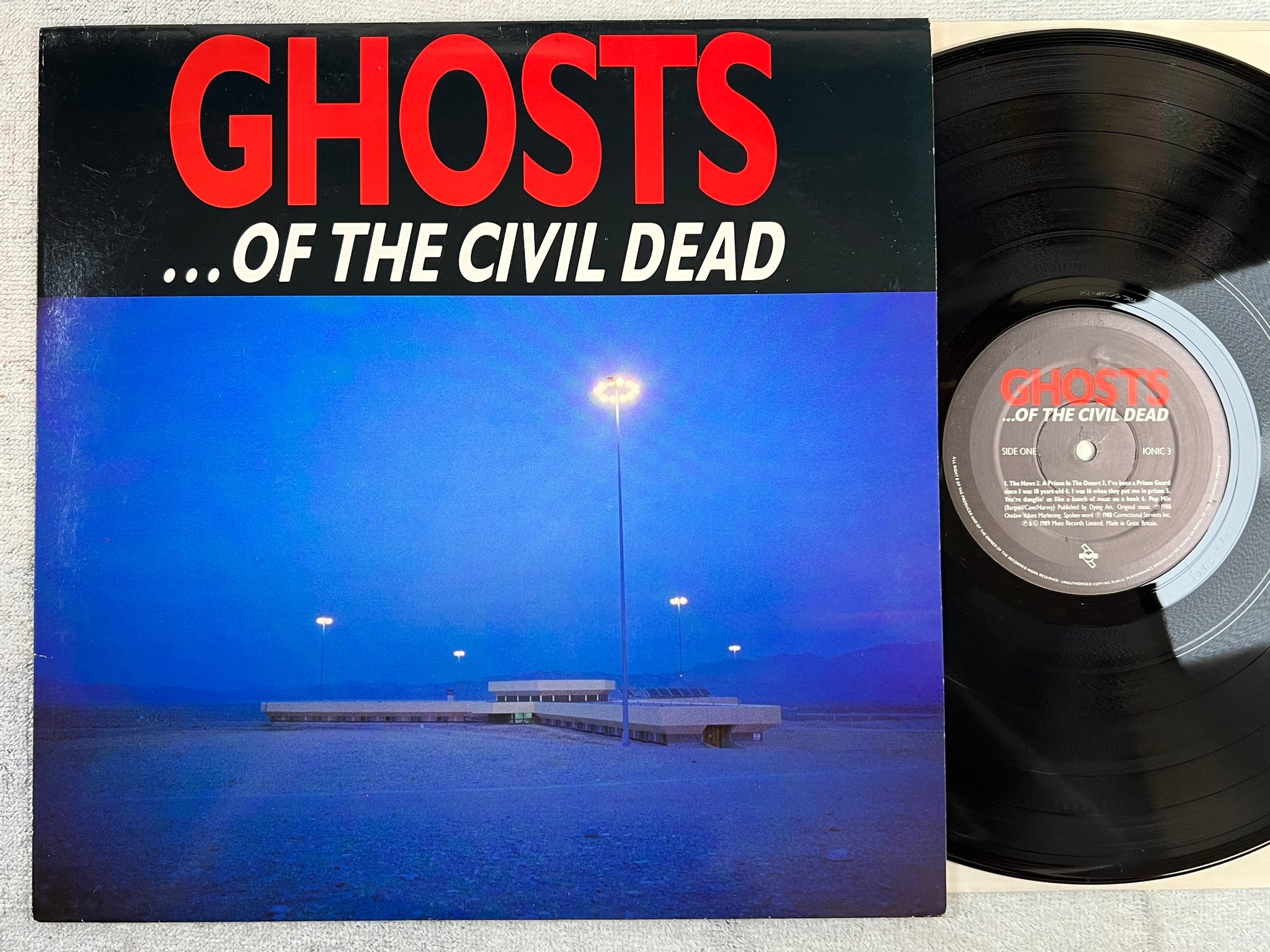 Omslagsbild för skivan GHOSTS …of the civil dead LP -89 UK MUTE IONIC 3 electronic rock