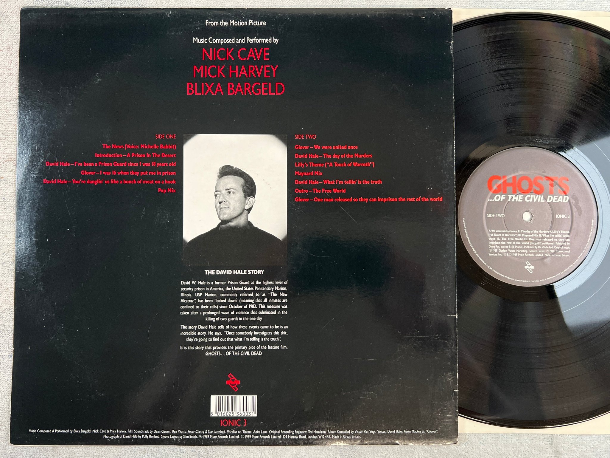 Omslagsbild för skivan GHOSTS …of the civil dead LP -89 UK MUTE IONIC 3 electronic rock