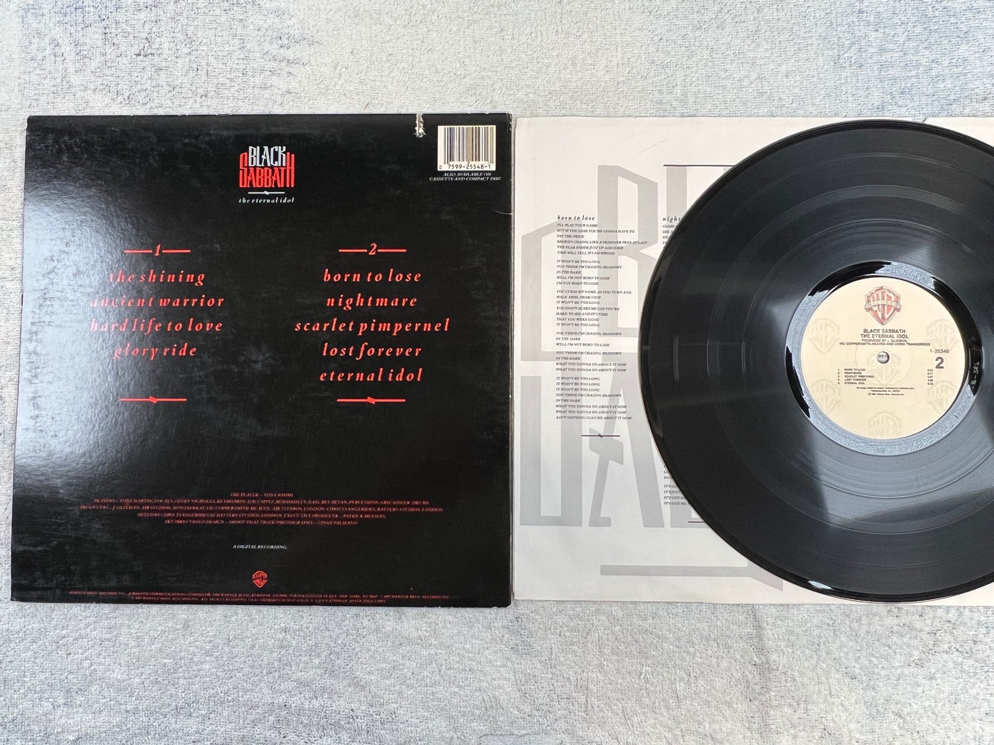 Omslagsbild för skivan BLACK SABBATH The Eternal Idol LP -87 US WARNER BROS 9 25548-1