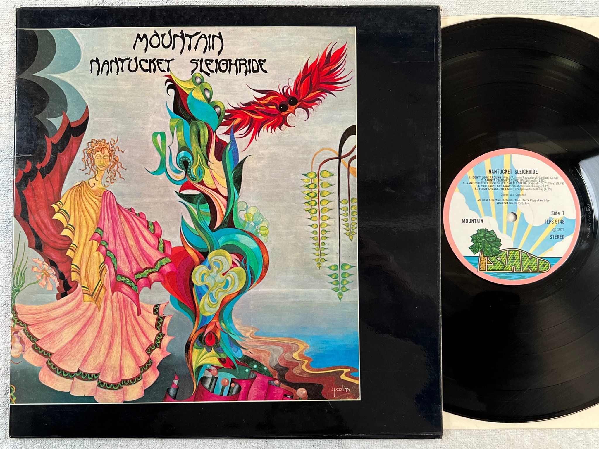 Omslagsbild för skivan MOUNTAIN nantucket sleigh ride LP -71 UK ISLAND ILPS 9148 