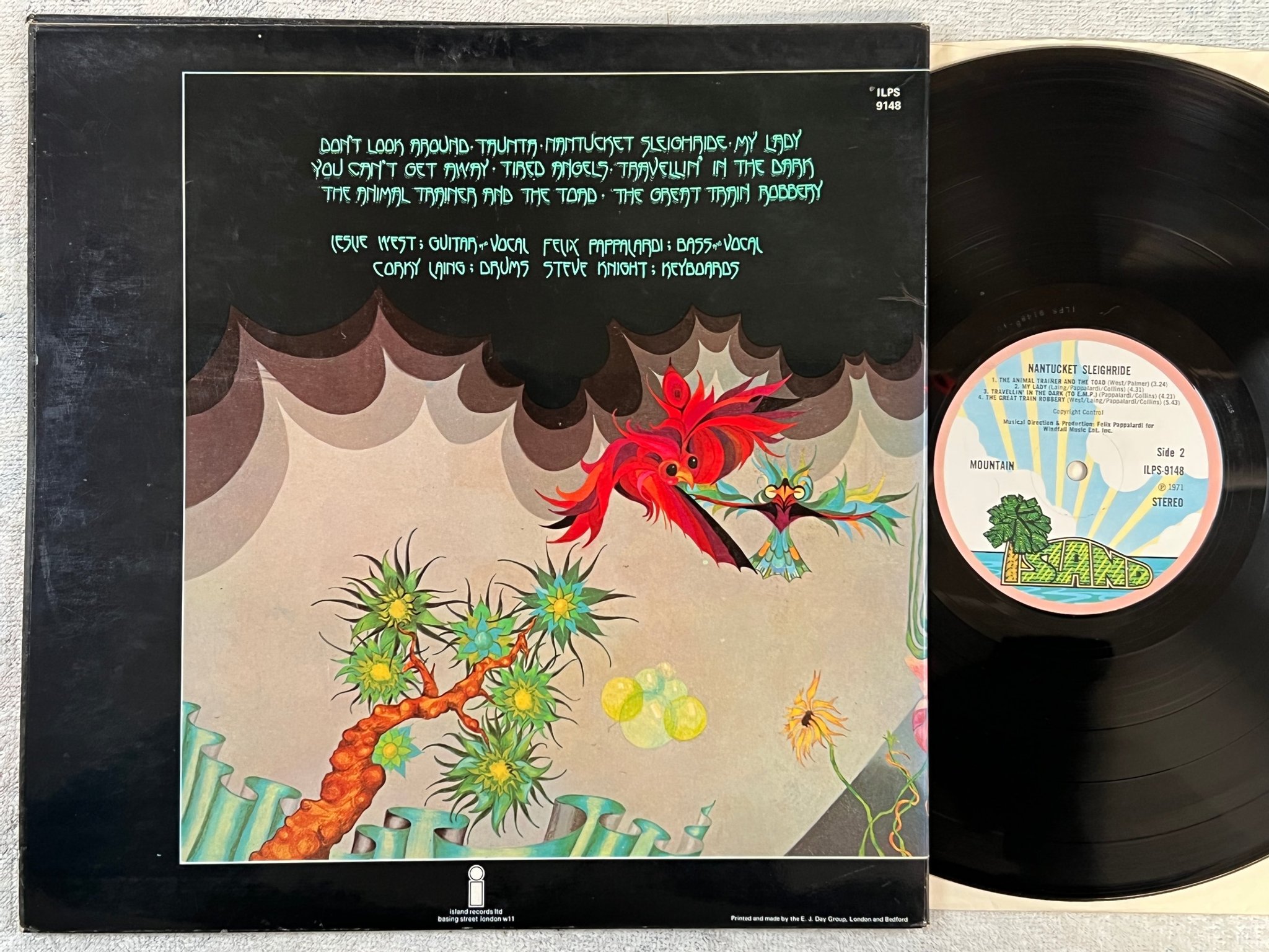 Omslagsbild för skivan MOUNTAIN nantucket sleigh ride LP -71 UK ISLAND ILPS 9148 