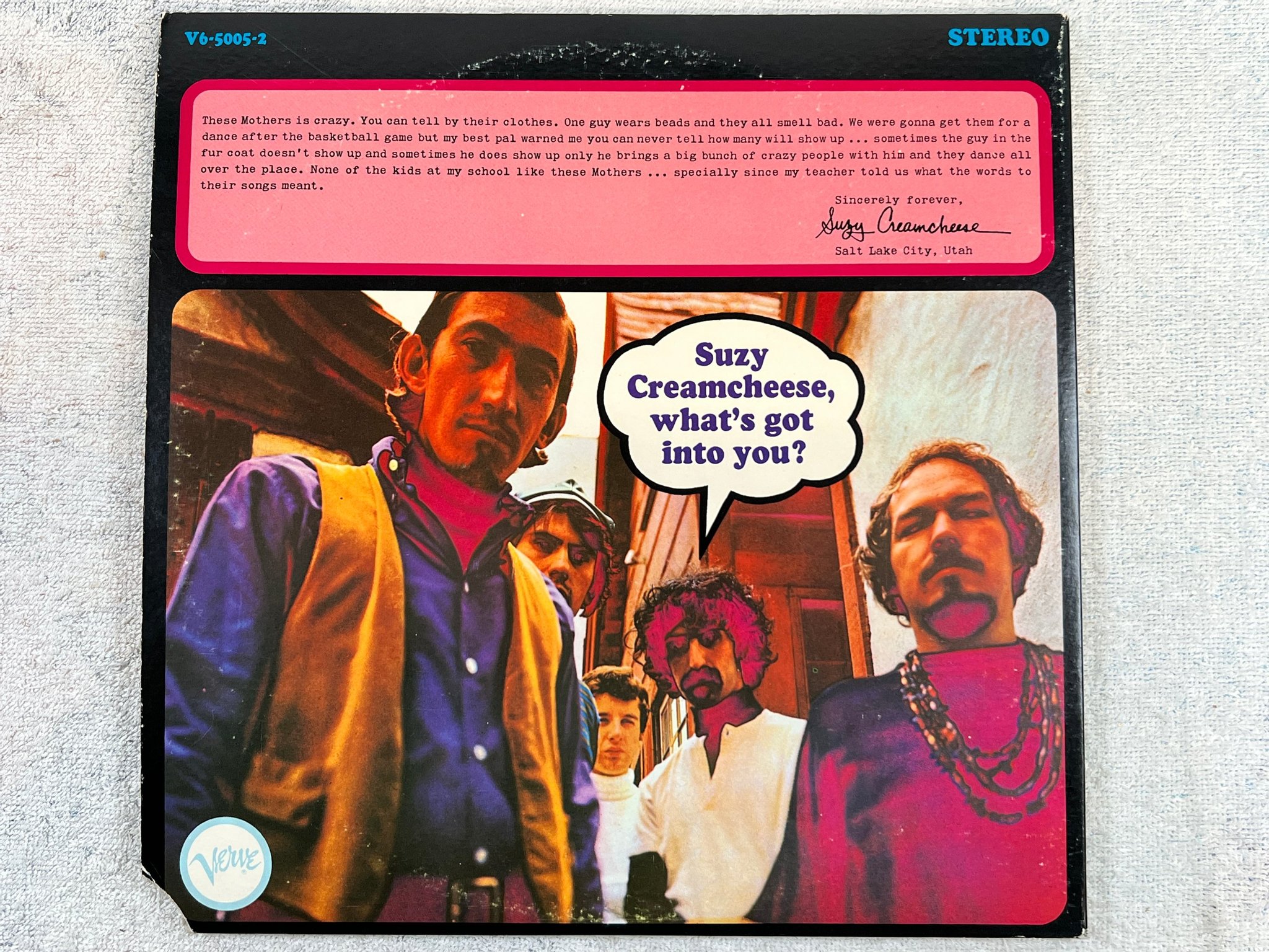 Omslagsbild för skivan THE MOTHERS OF INVENTION Freak Out! 2xLP -72 US VERVE V6/5005-2