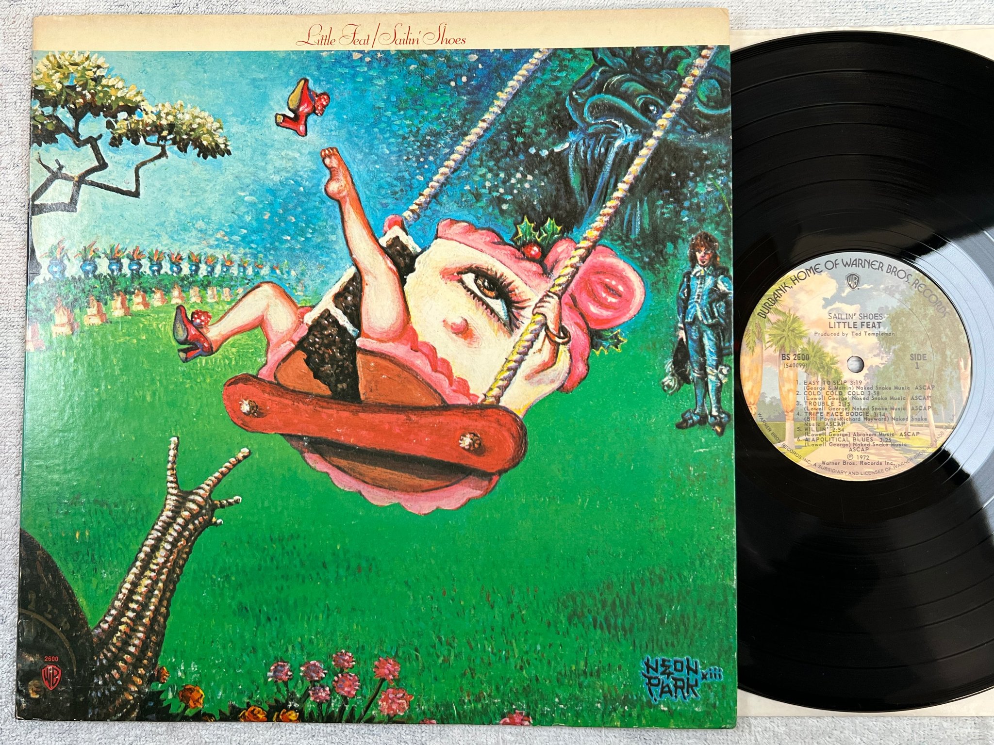 Omslagsbild för skivan LITTLE FEAT sailin’ shoes LP -72 US WARNER BS 2600