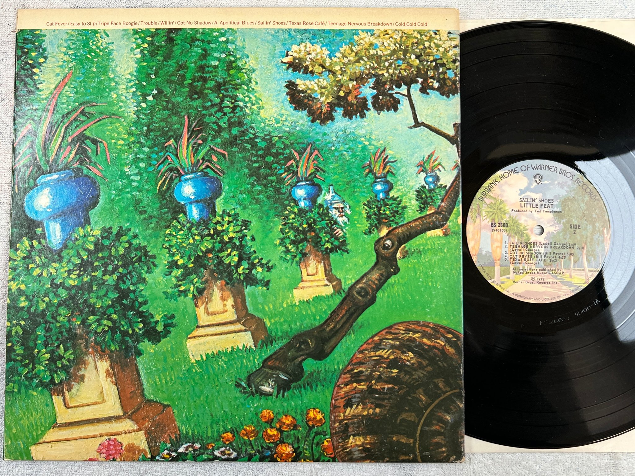 Omslagsbild för skivan LITTLE FEAT sailin’ shoes LP -72 US WARNER BS 2600