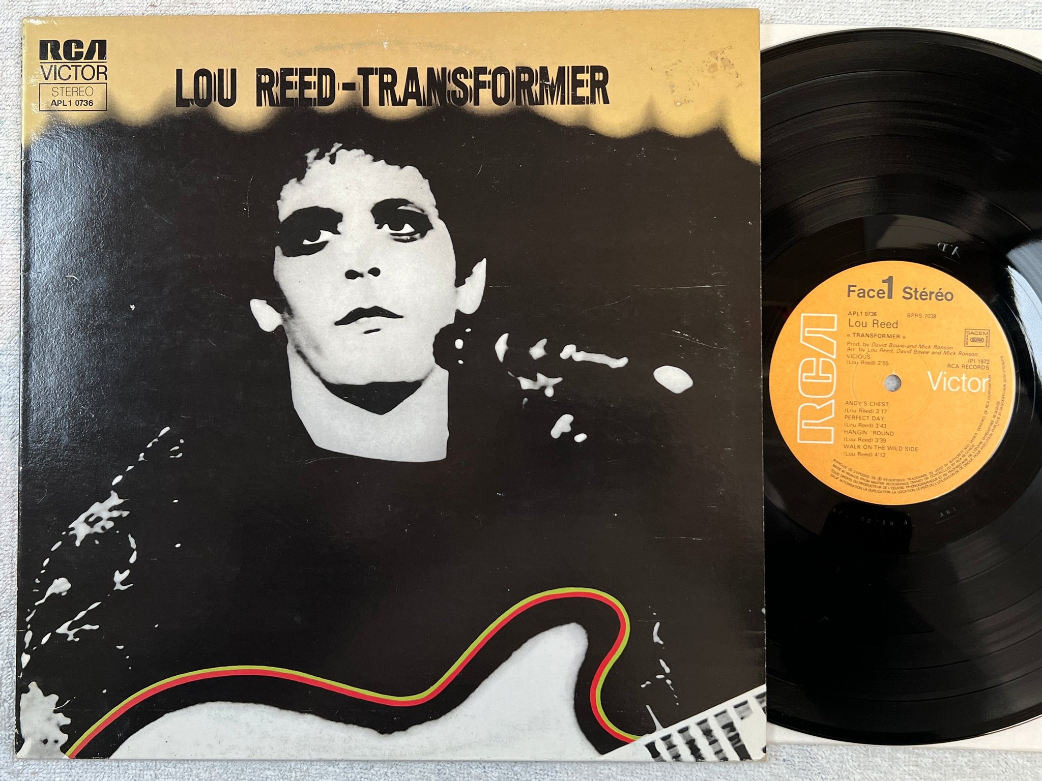 Omslagsbild för skivan LOU REED transformer LP -72 Fra RCA APL1 0736 