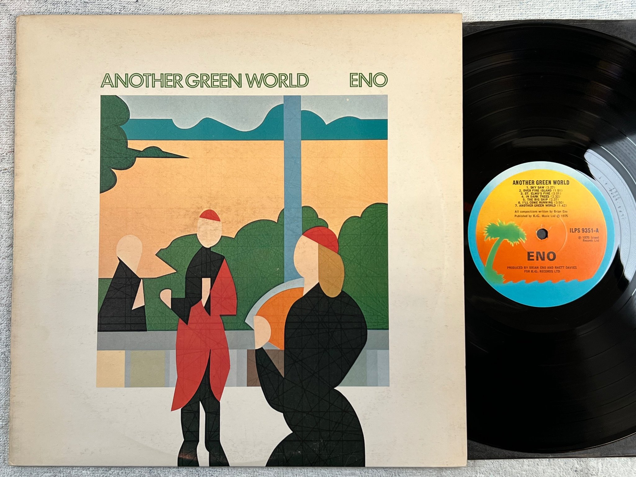 Omslagsbild för skivan ENO another green world LP -75 UK ISLAND ILPS 9351